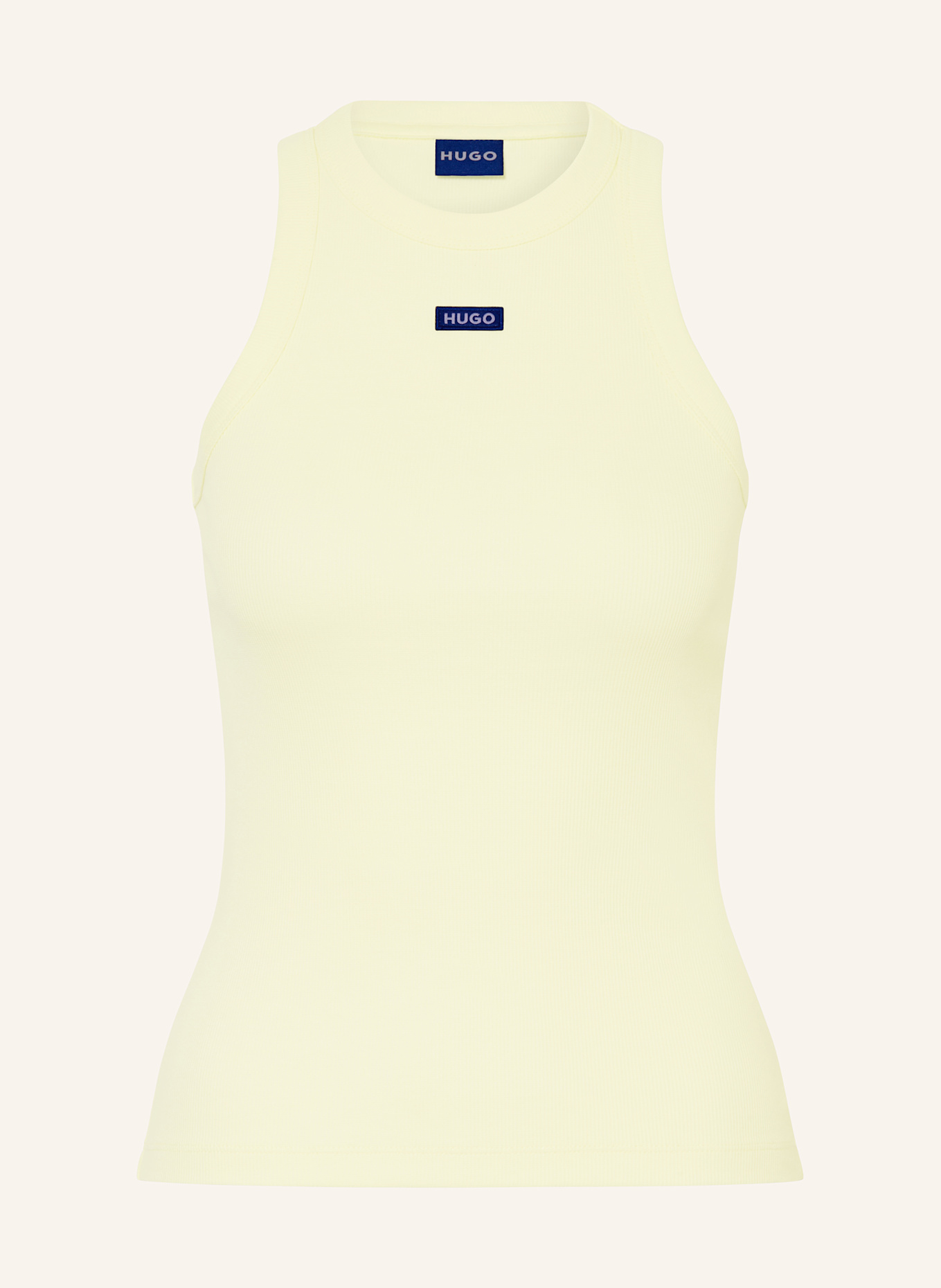 HUGO Top EASY TANK: LIGHT YELLOW