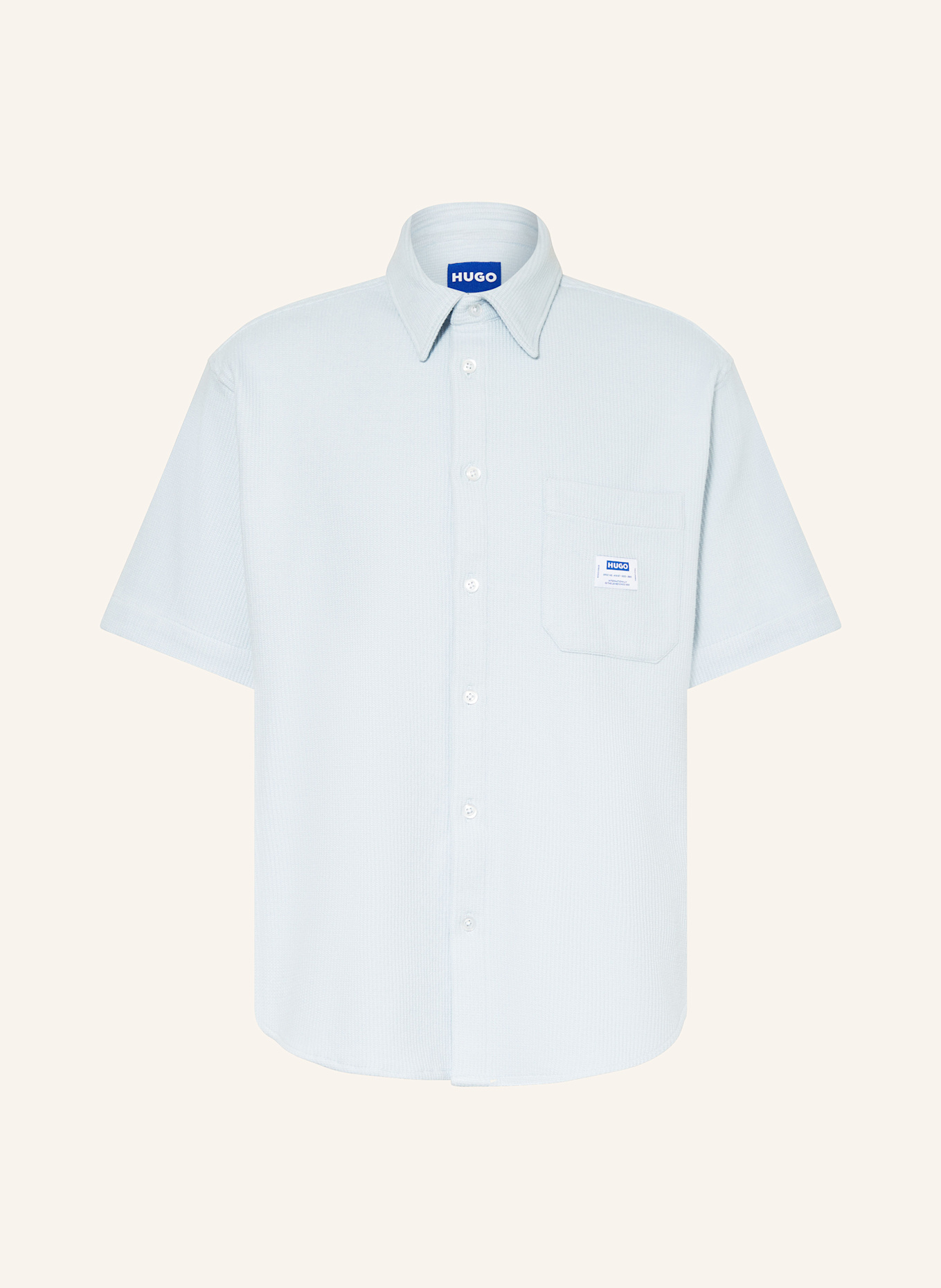 HUGO Kurzarm-Hemd EBRONN Comfort Fit: HELLBLAU