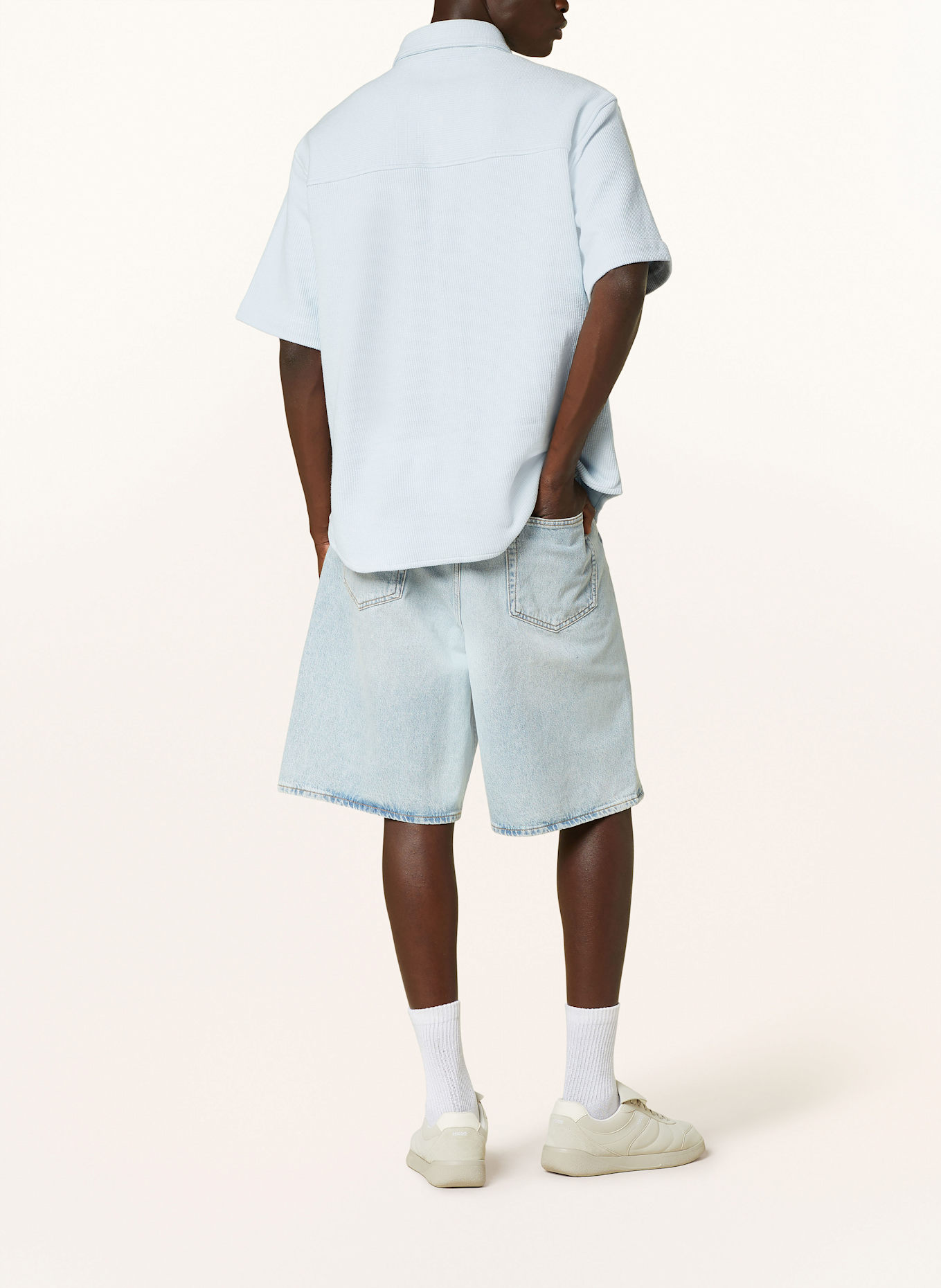 HUGO Kurzarm-Hemd EBRONN Comfort Fit: HELLBLAU