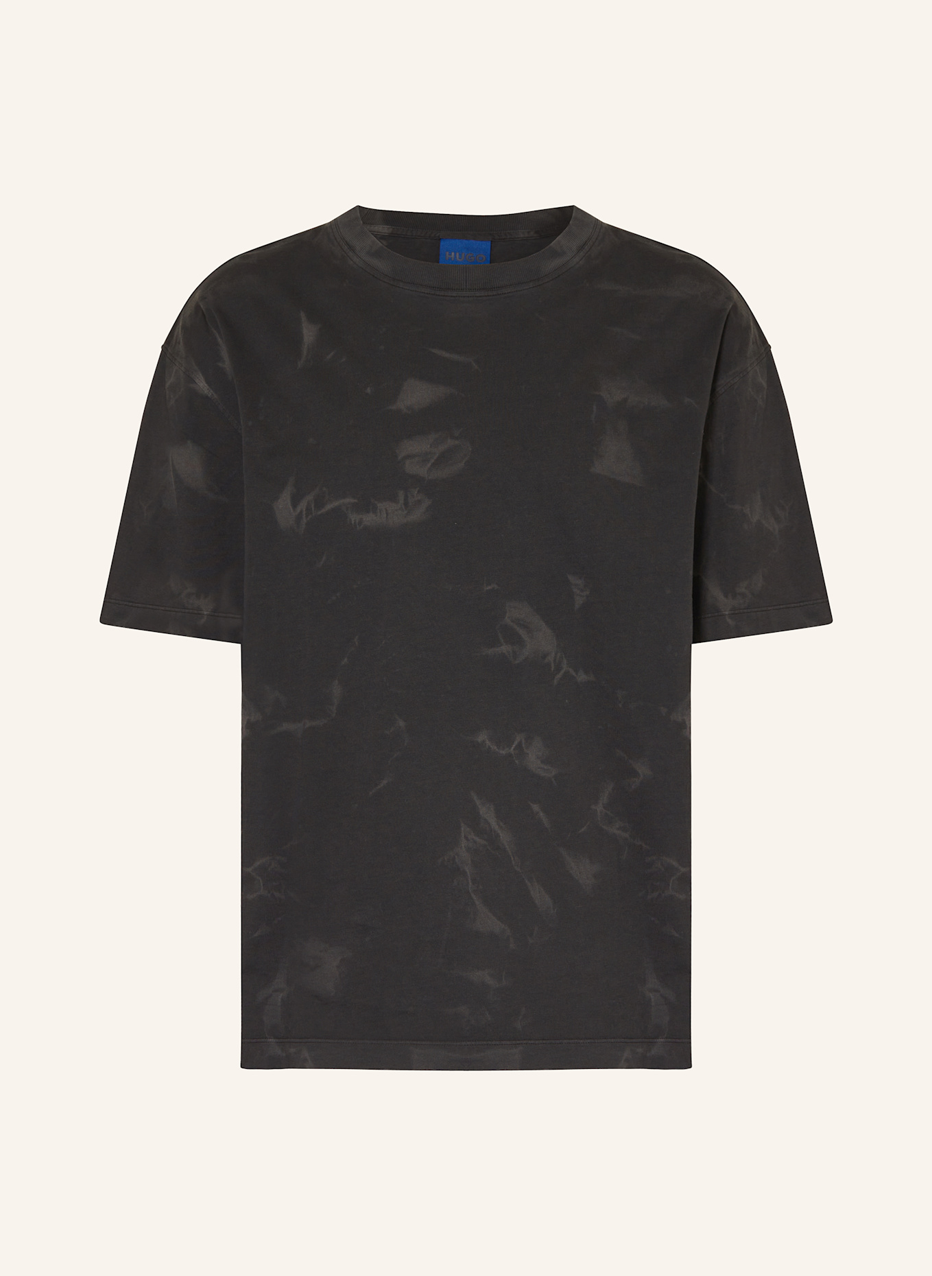 HUGO BLUE T-Shirt NUSTROYO: SCHWARZ/ GRAU