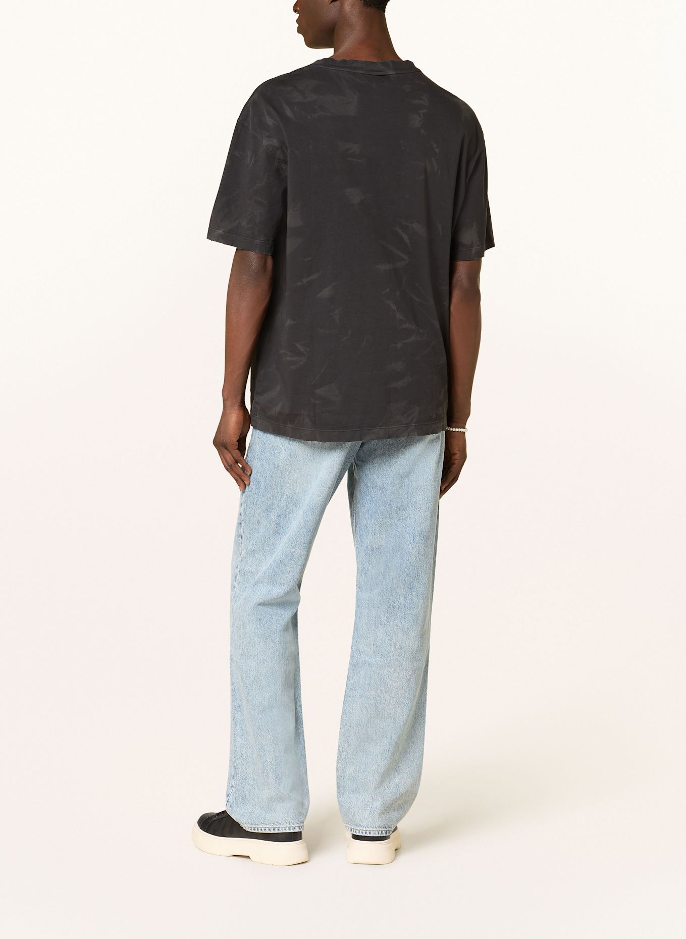 HUGO BLUE T-Shirt NUSTROYO: SCHWARZ/ GRAU