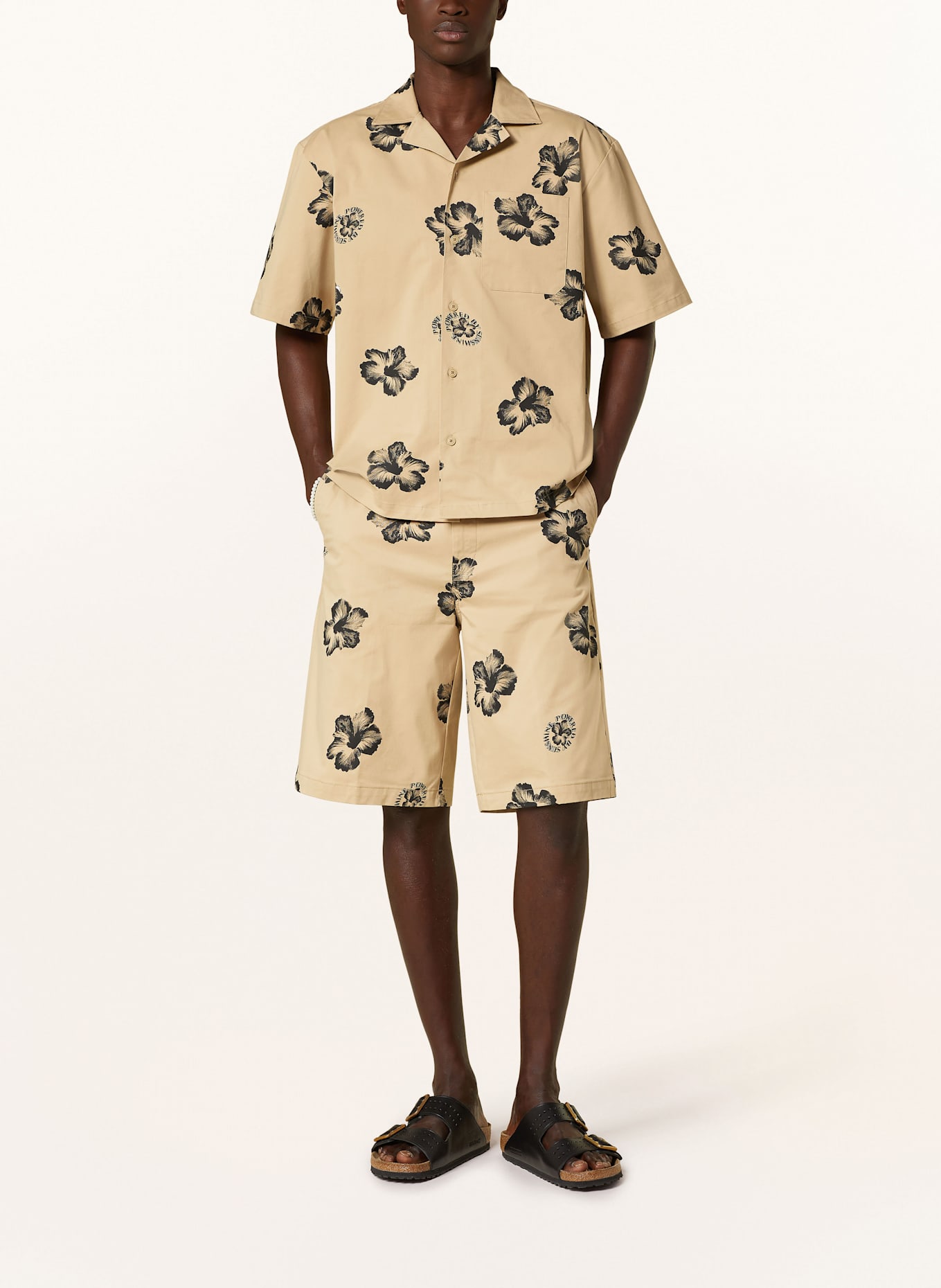 HUGO BLUE Chinoshorts DAMO: BEIGE/ SCHWARZ