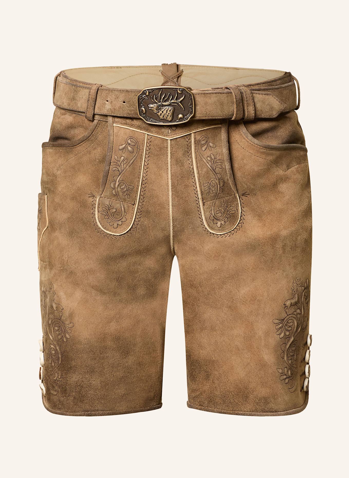 Spieth & Wensky Trachten-Lederhose EVEREST: BRAUN/ HELLBRAUN
