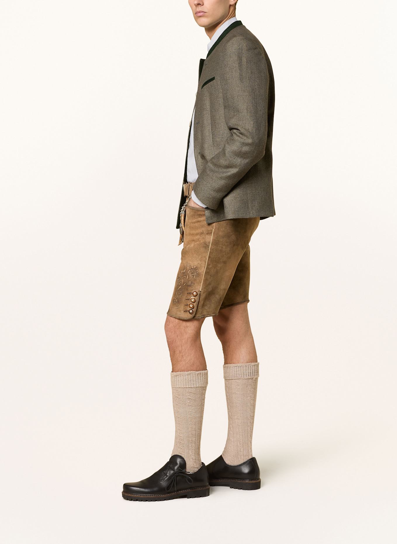 Spieth & Wensky Trachten-Lederhose EVEREST: BRAUN/ HELLBRAUN