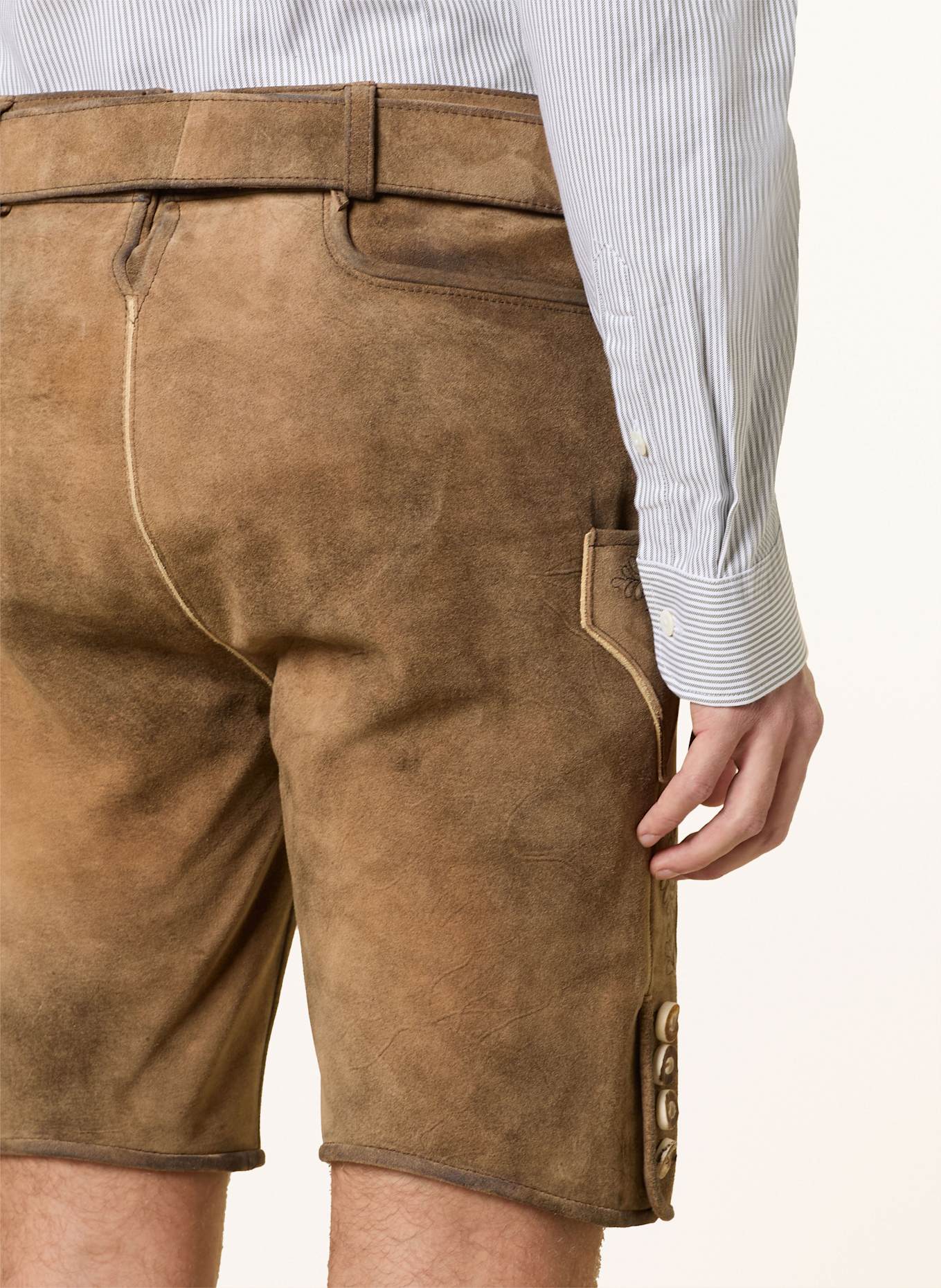 Spieth & Wensky Trachten-Lederhose EVEREST: BRAUN/ HELLBRAUN