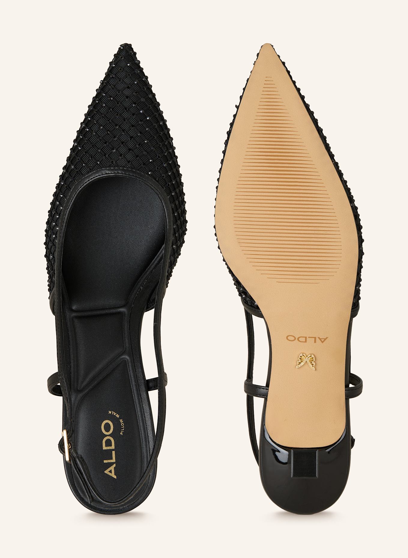 ALDO Slingpumps mit Schmucksteinen: SCHWARZ