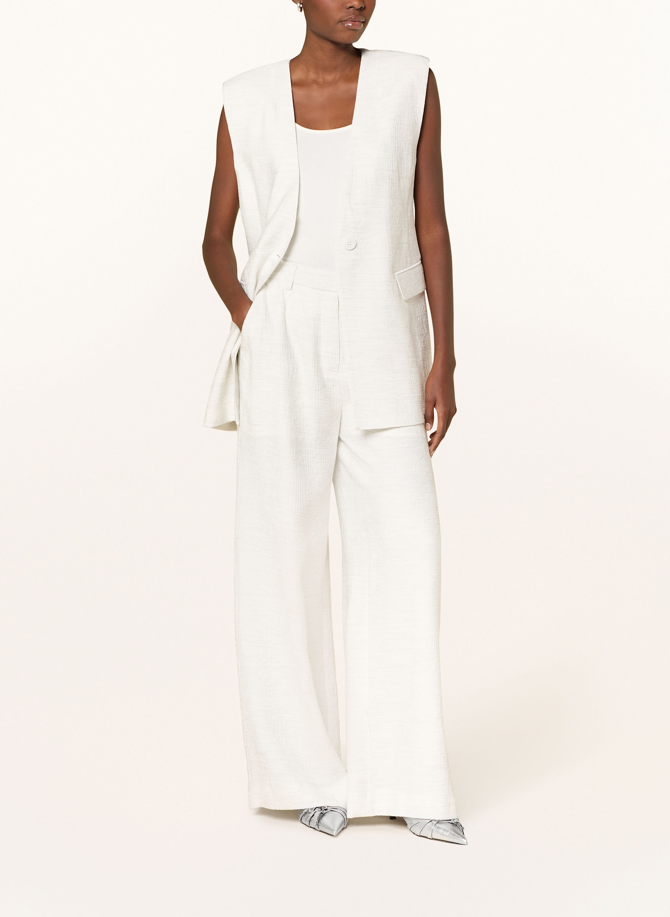 CPH MUSE Oversized blazer vest CMBRIE WAISCOAT: LIGHT GRAY