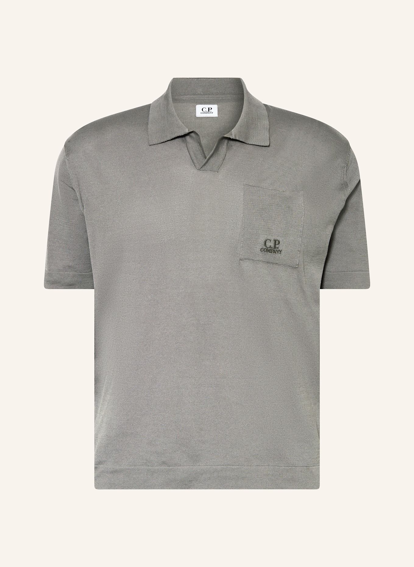 C.P. COMPANY Knitted polo shirt: GRAY