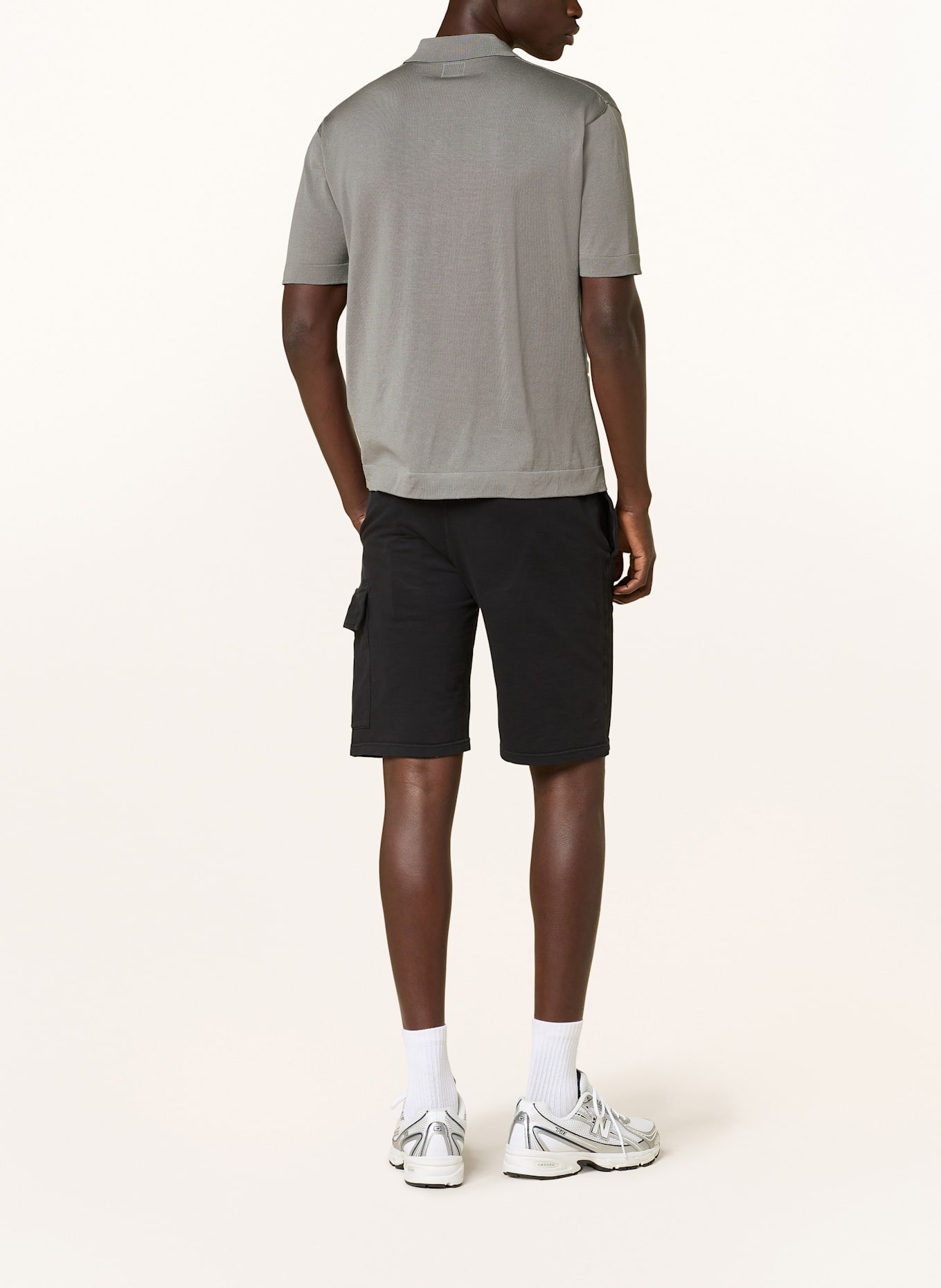 C.P. COMPANY Knitted polo shirt: GRAY