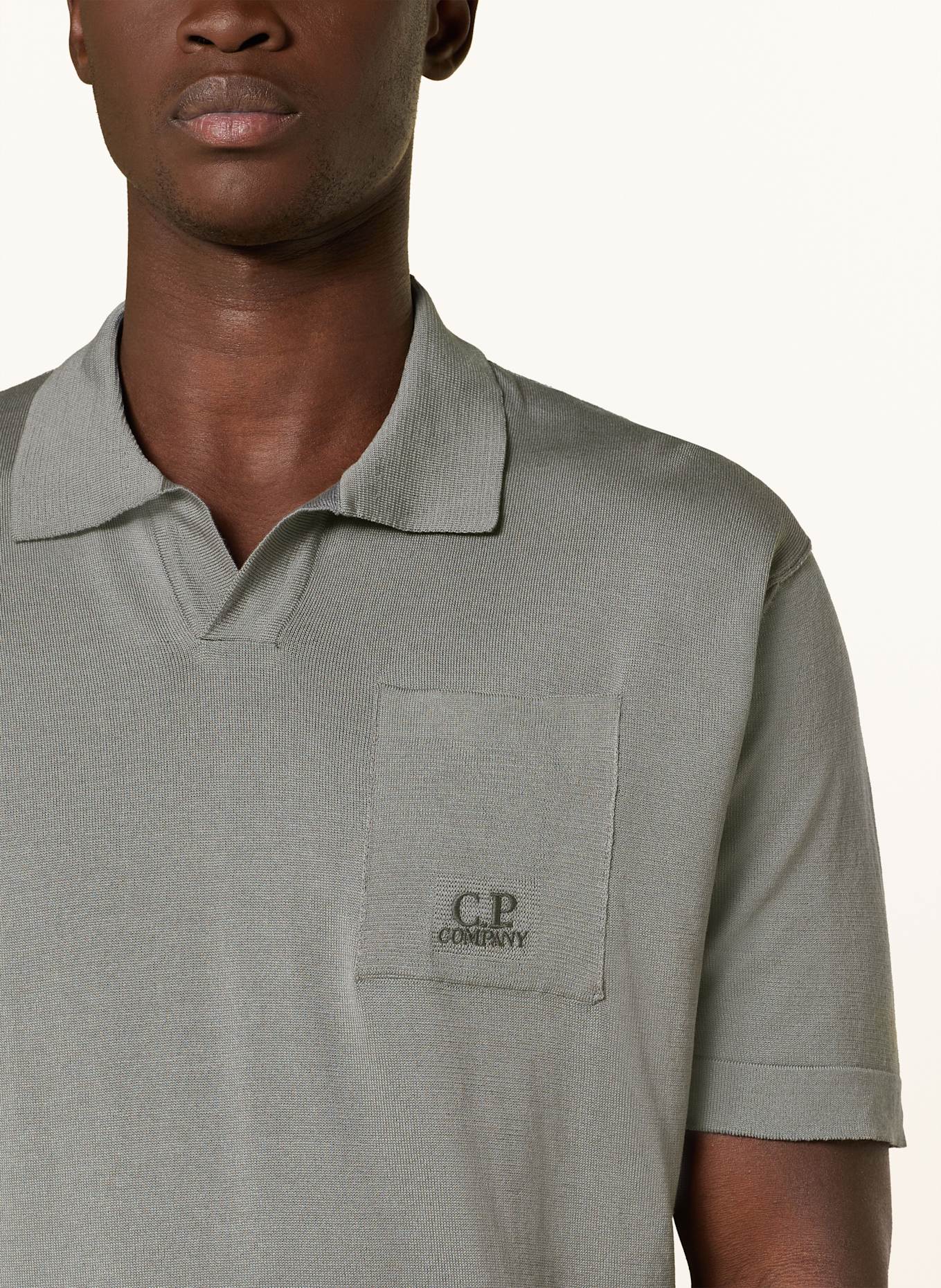C.P. COMPANY Knitted polo shirt: GRAY