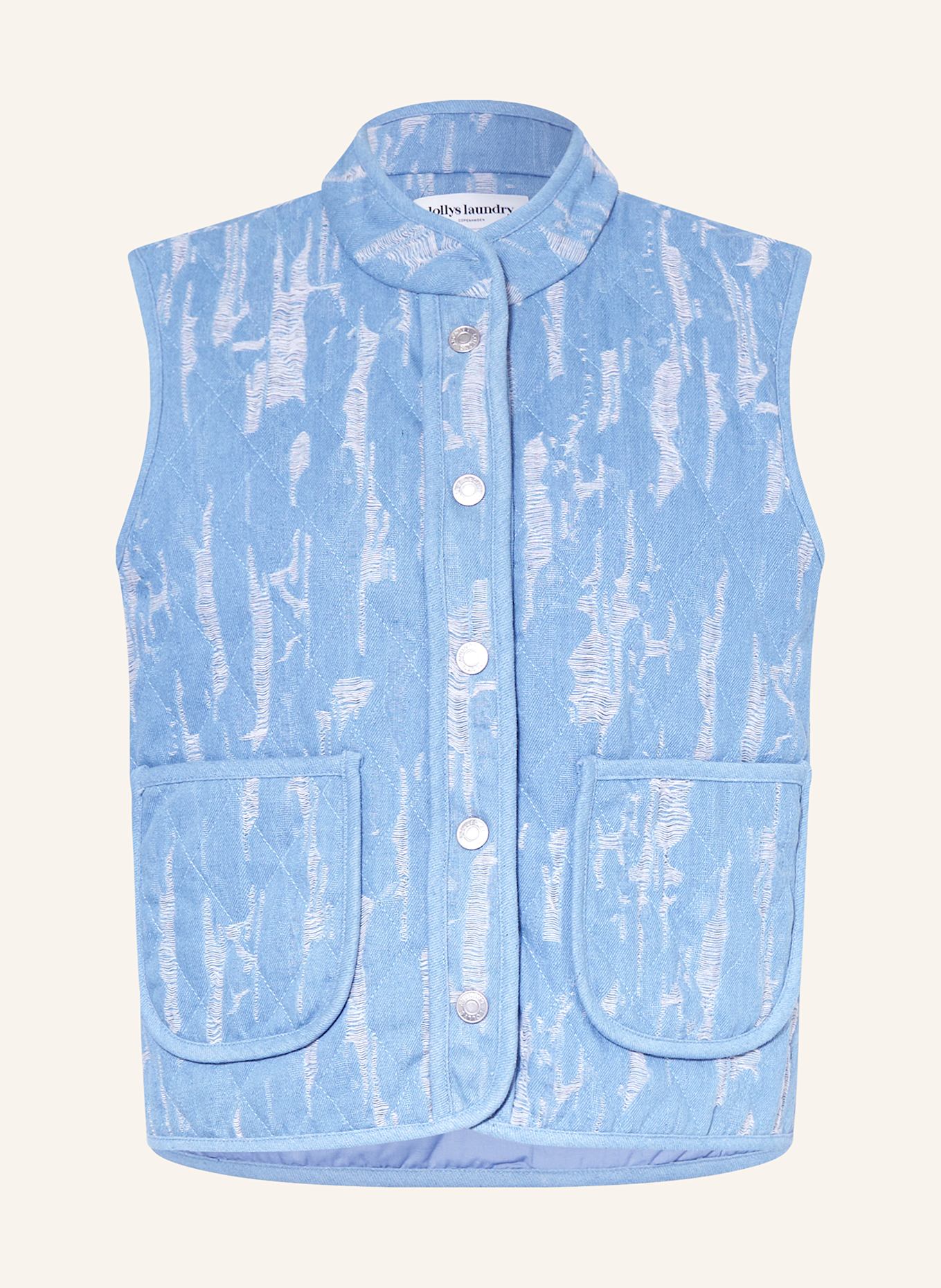 lollys laundry CAIROLL denim vest: LIGHT BLUE