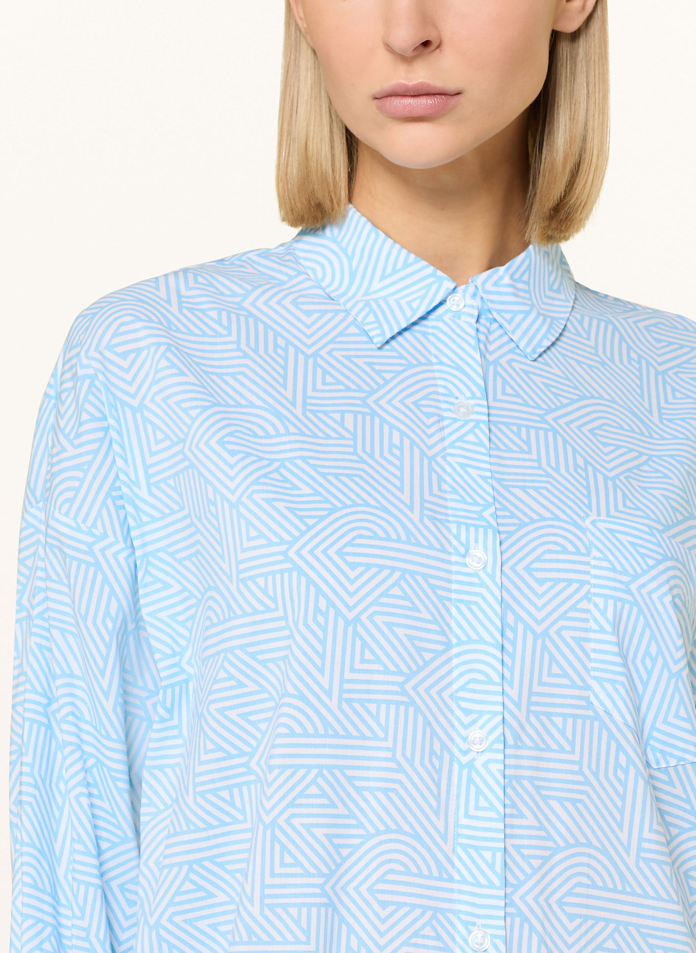 DKNY Noční košile A NEW ERA: TYRKYSOVÁ/ BÍLÁ