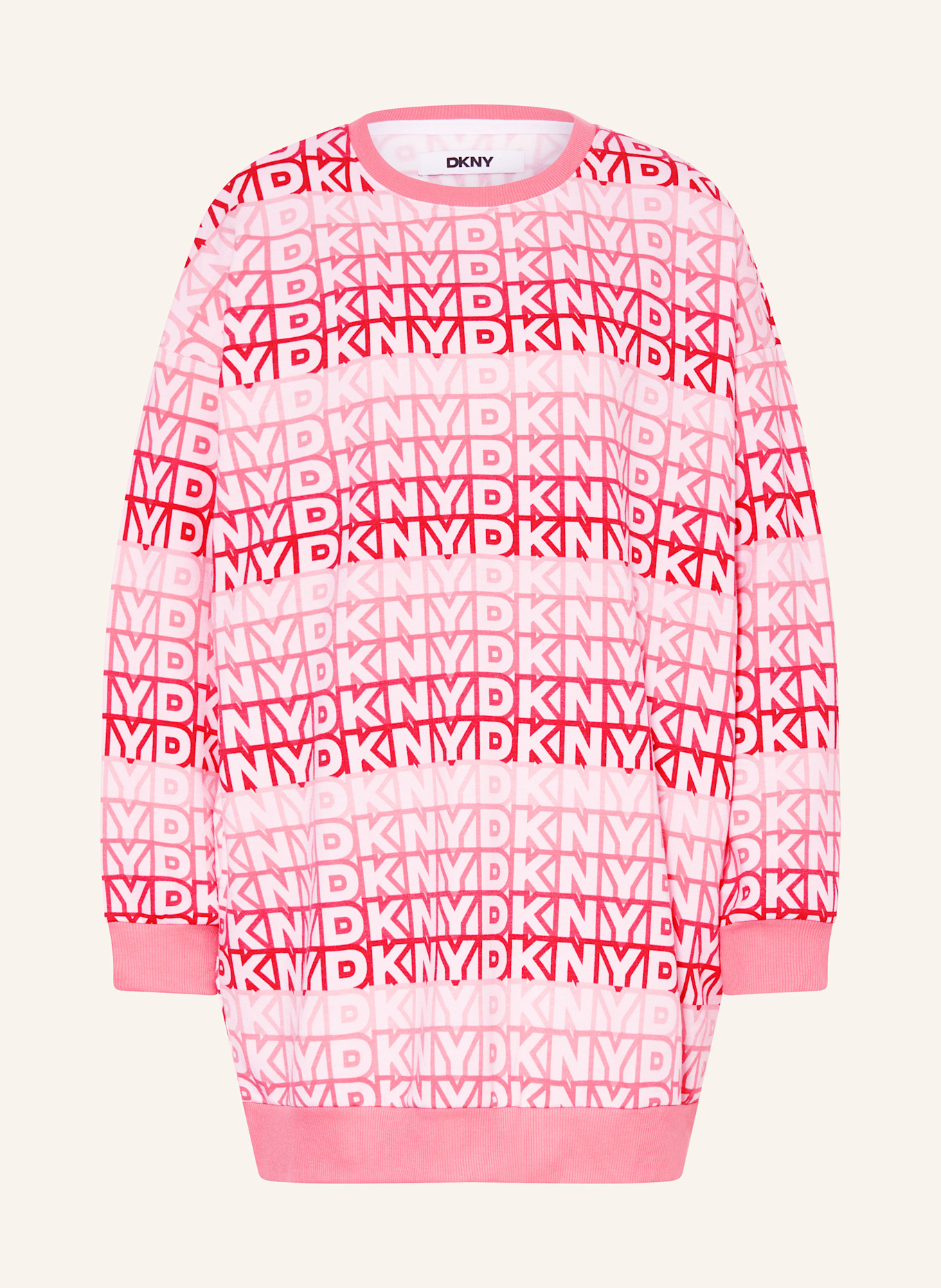 DKNY Lounge-Kleid NEW VISION NEW YORK: LACHS/ HELLROSA/ DUNKELROT