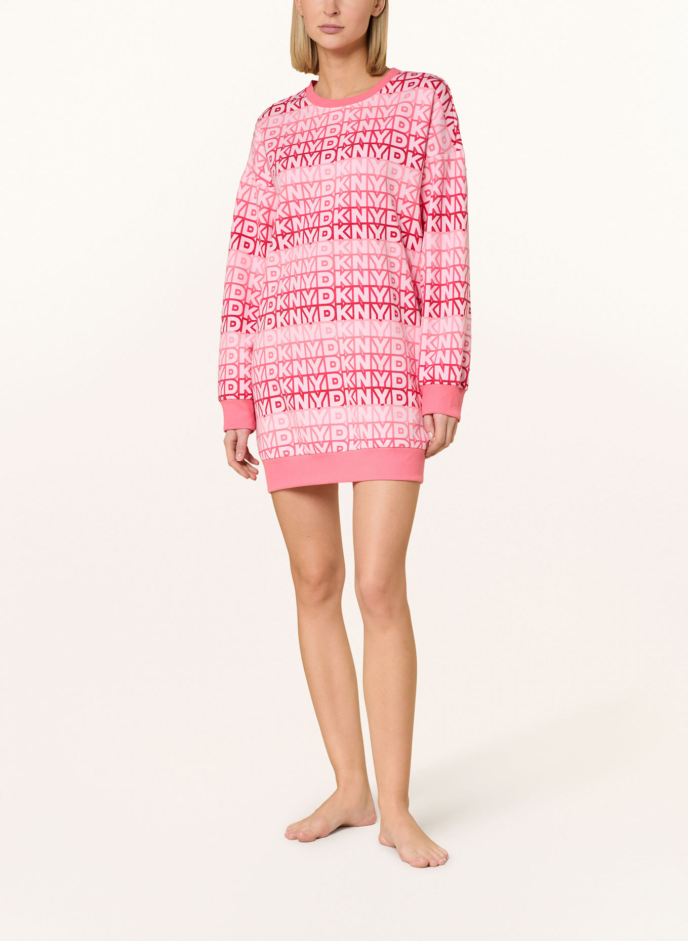 DKNY Lounge-Kleid NEW VISION NEW YORK: LACHS/ HELLROSA/ DUNKELROT
