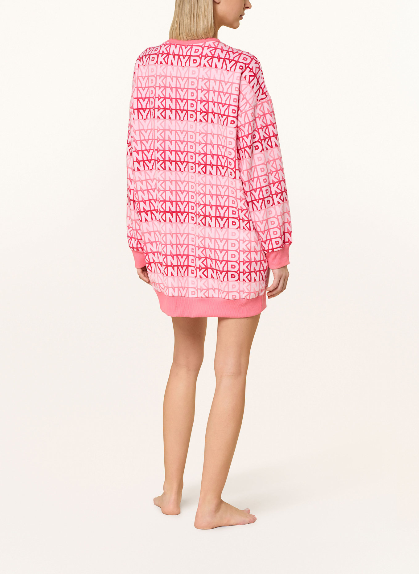 DKNY Lounge-Kleid NEW VISION NEW YORK: LACHS/ HELLROSA/ DUNKELROT