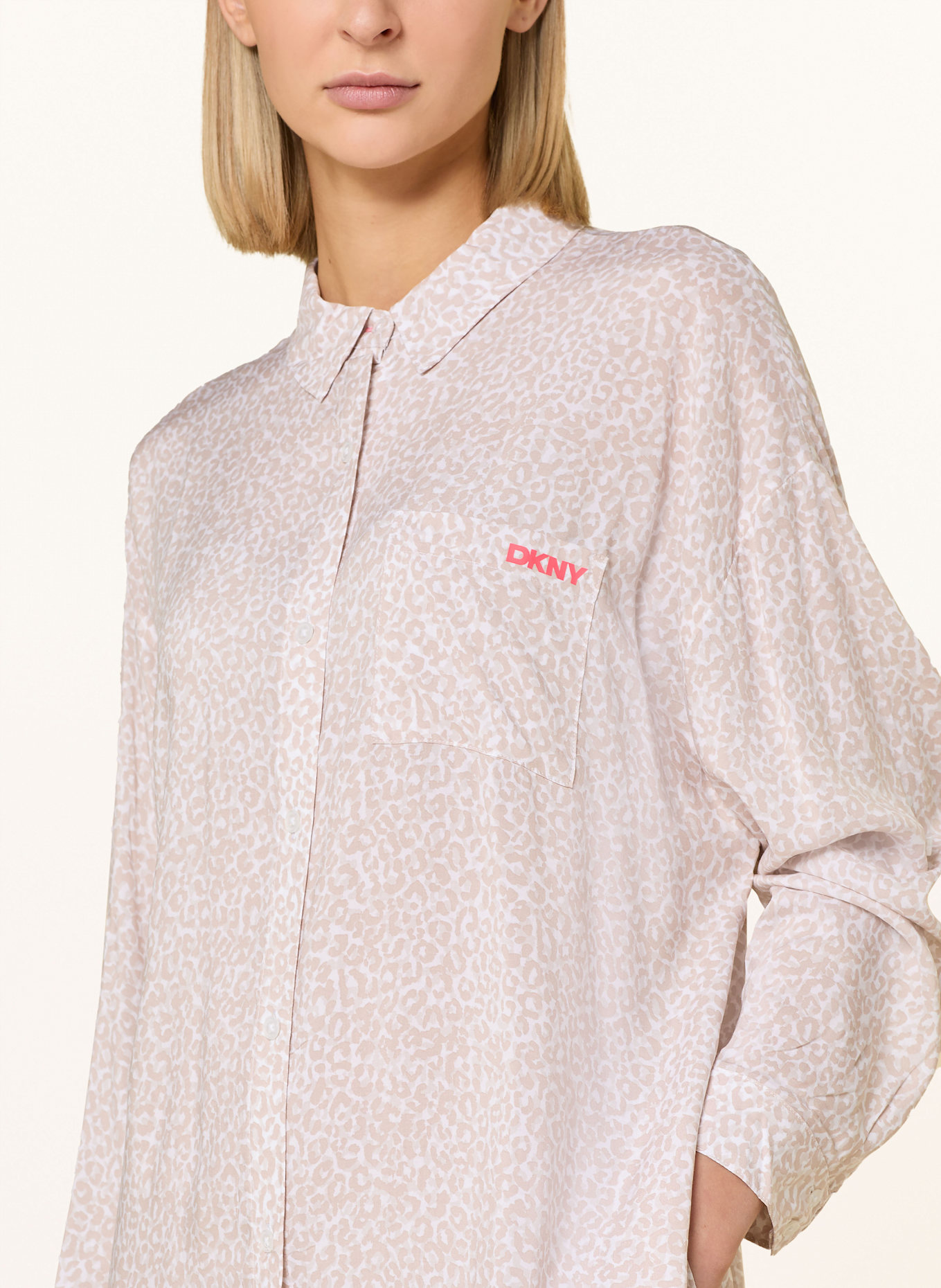 DKNY Nachthemd BREEZING THROUGH: BEIGE/ WEISS