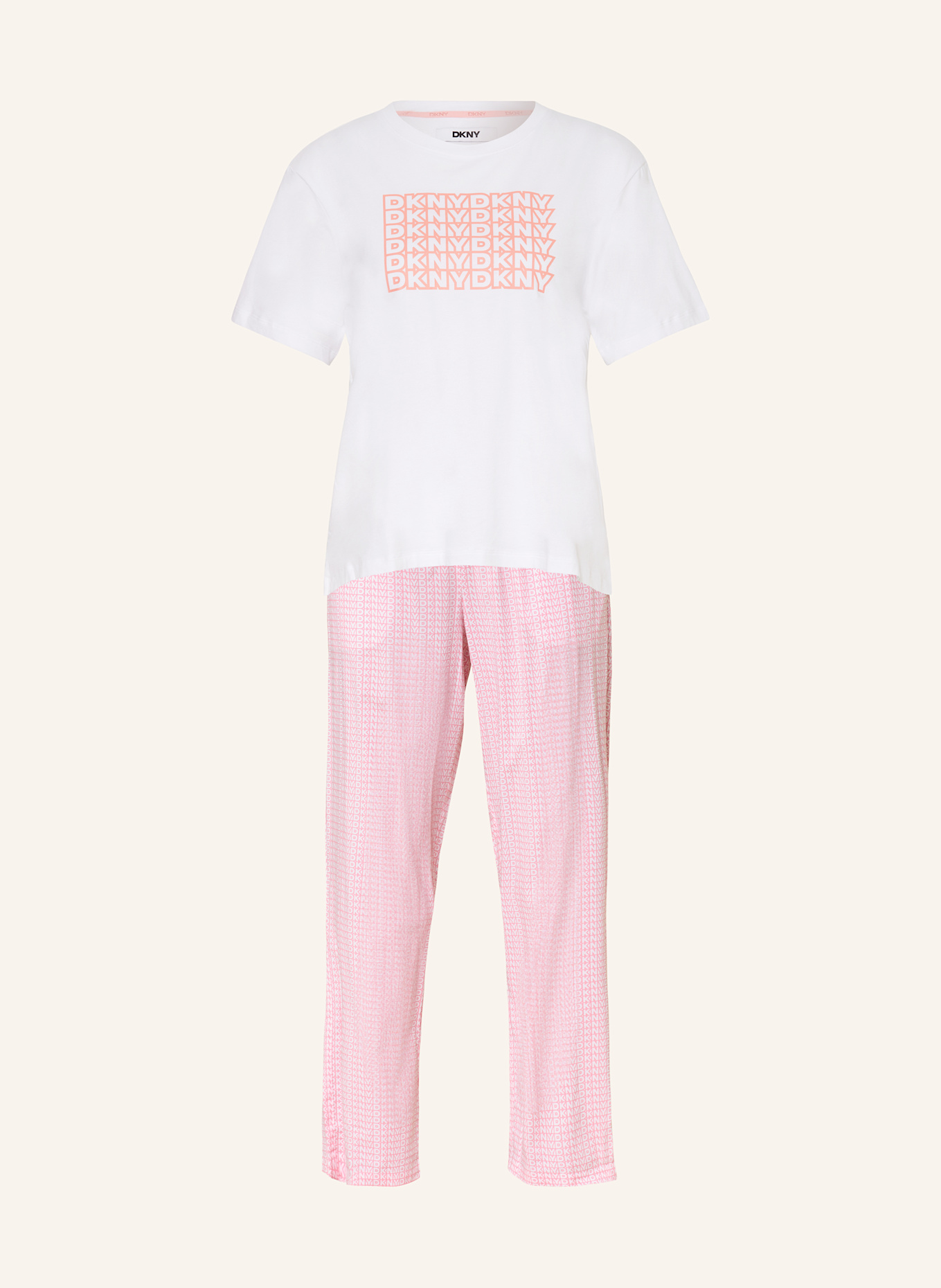 DKNY Schlafanzug A NEW ERA: CREME/ LACHS
