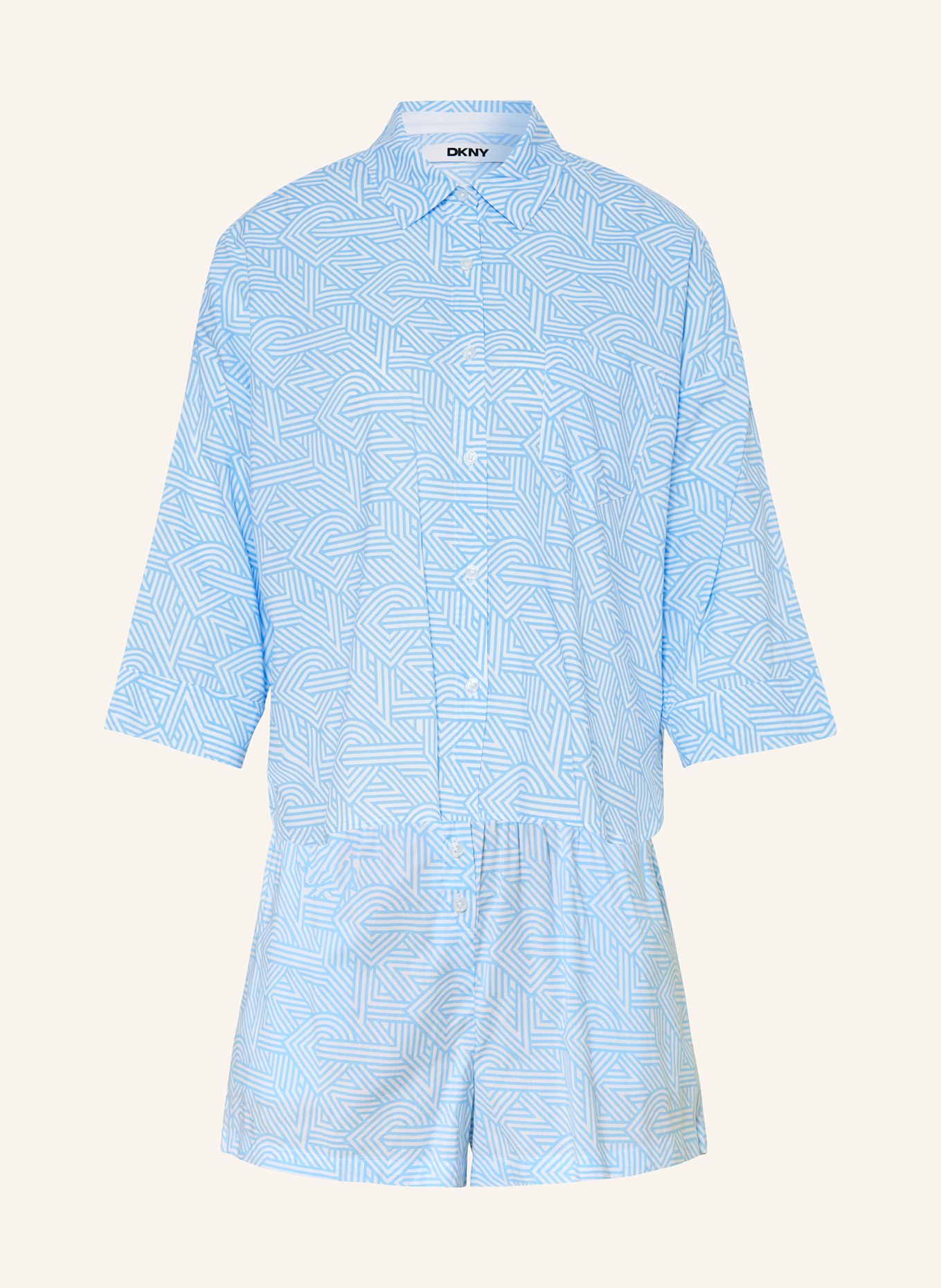 DKNY Schlafanzug A NEW ERA mit 3/4-Arm: 467 AQUA PRT