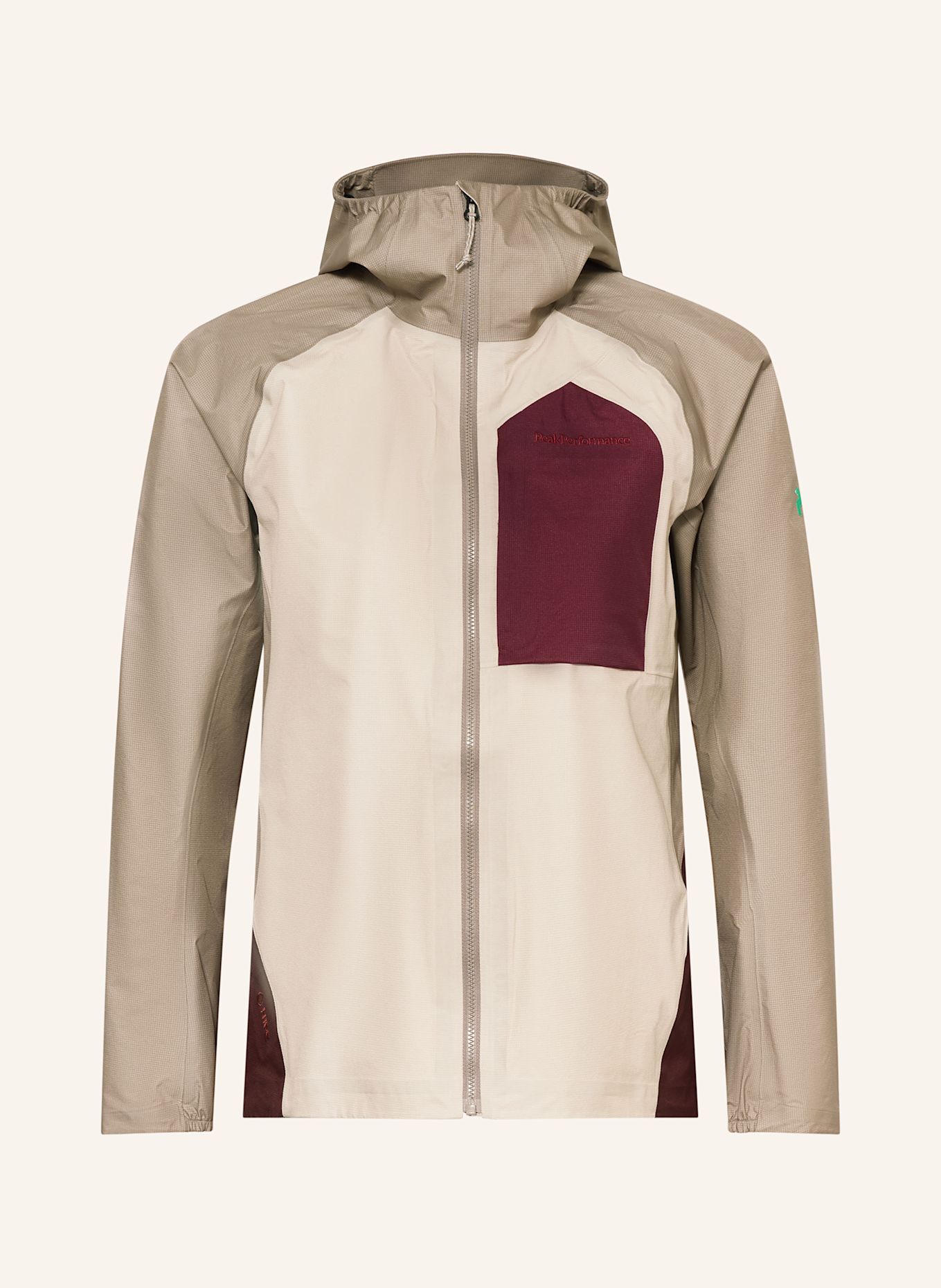 Peak Performance Hardshell-Jacke TRAIL 3L HIPE in beige/ taupe