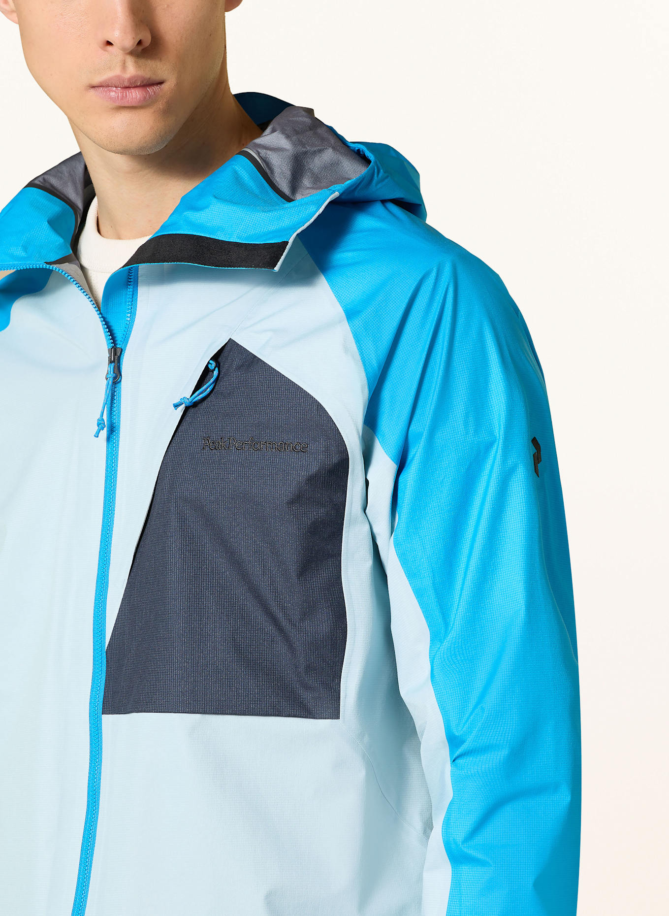 Peak Performance Hardshell-Jacke TRAIL 3L HIPE, Farbe: HELLBLAU/ BLAU/ DUNKELBLAU (Bild 5)