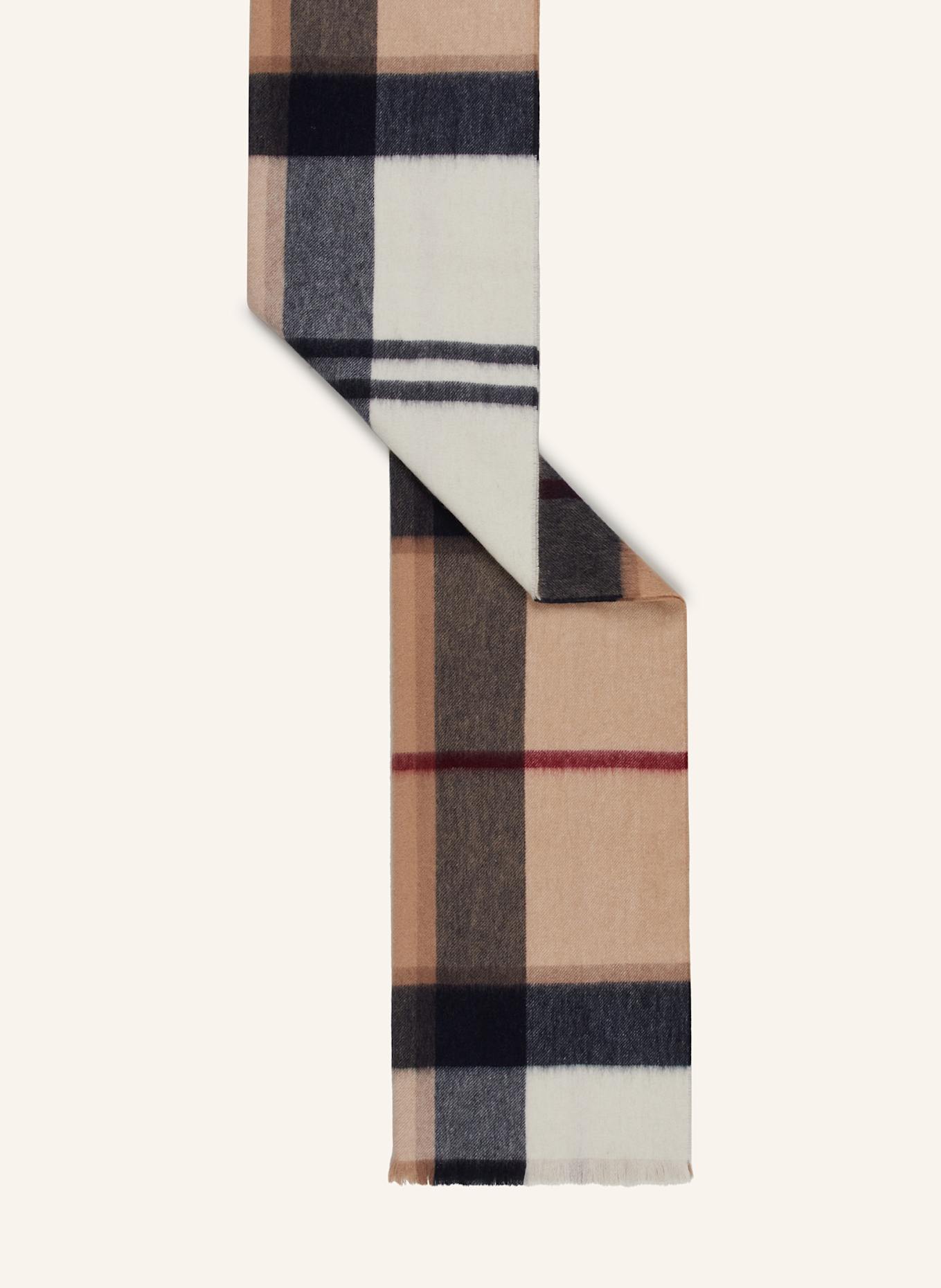 Barbour Sjaal ROSE: CRÈME / DONKERROOD / DONKERBLAUW