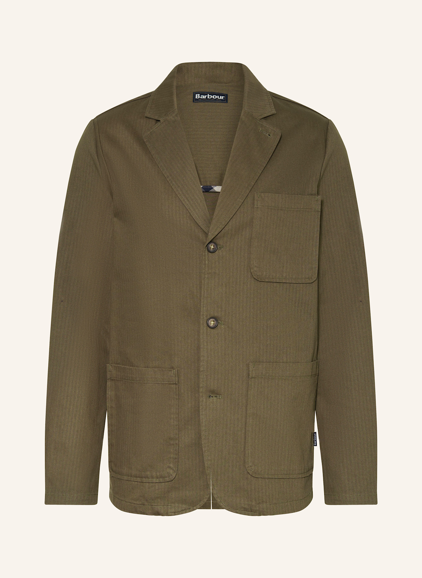 Barbour Marynarka garniturowa HERINGBONE regular fit: GN84 Uniform Green