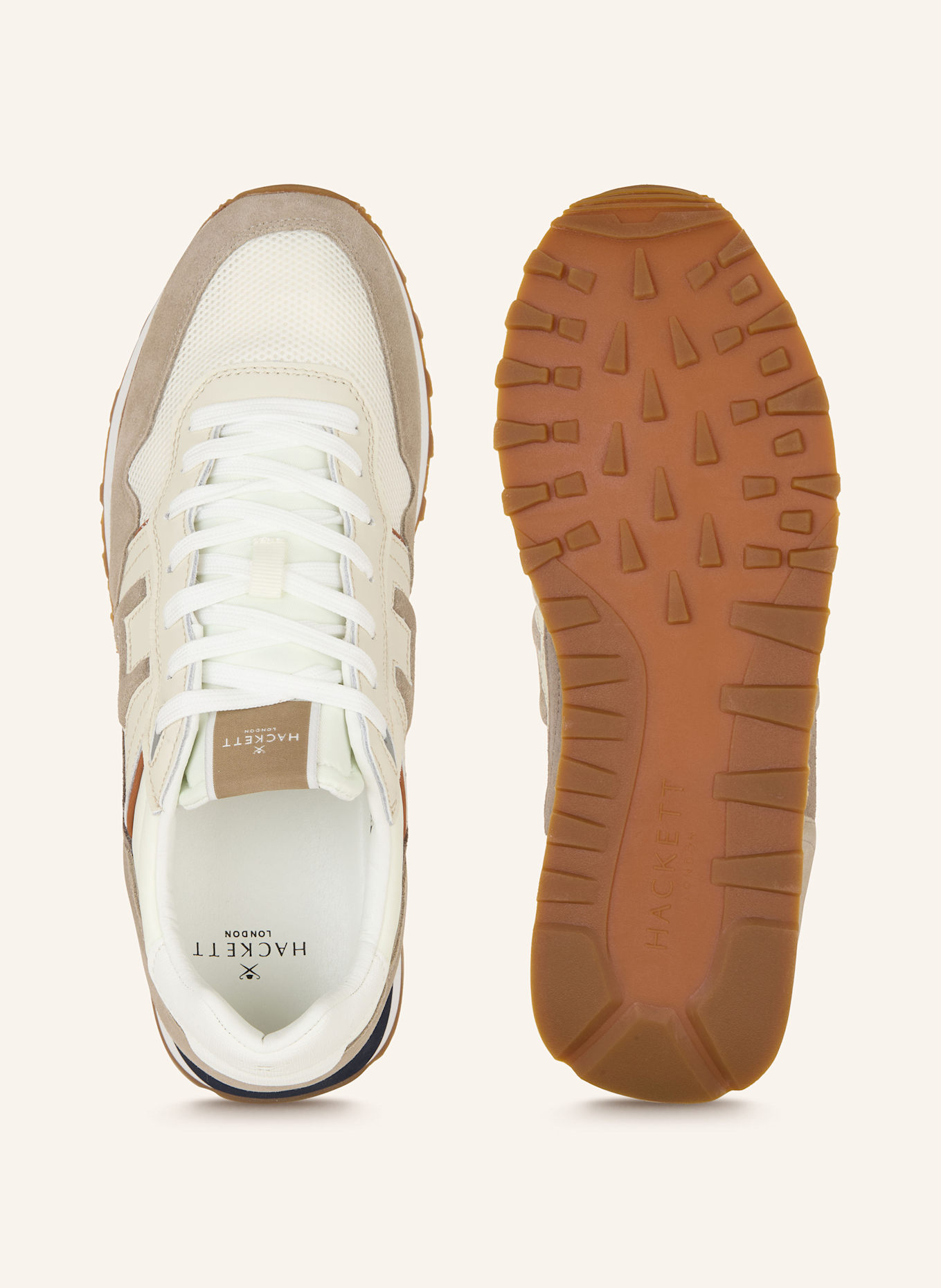 HACKETT LONDON Sneaker TELFOR SPORTY: WEISS/ BRAUN/ HELLBRAUN