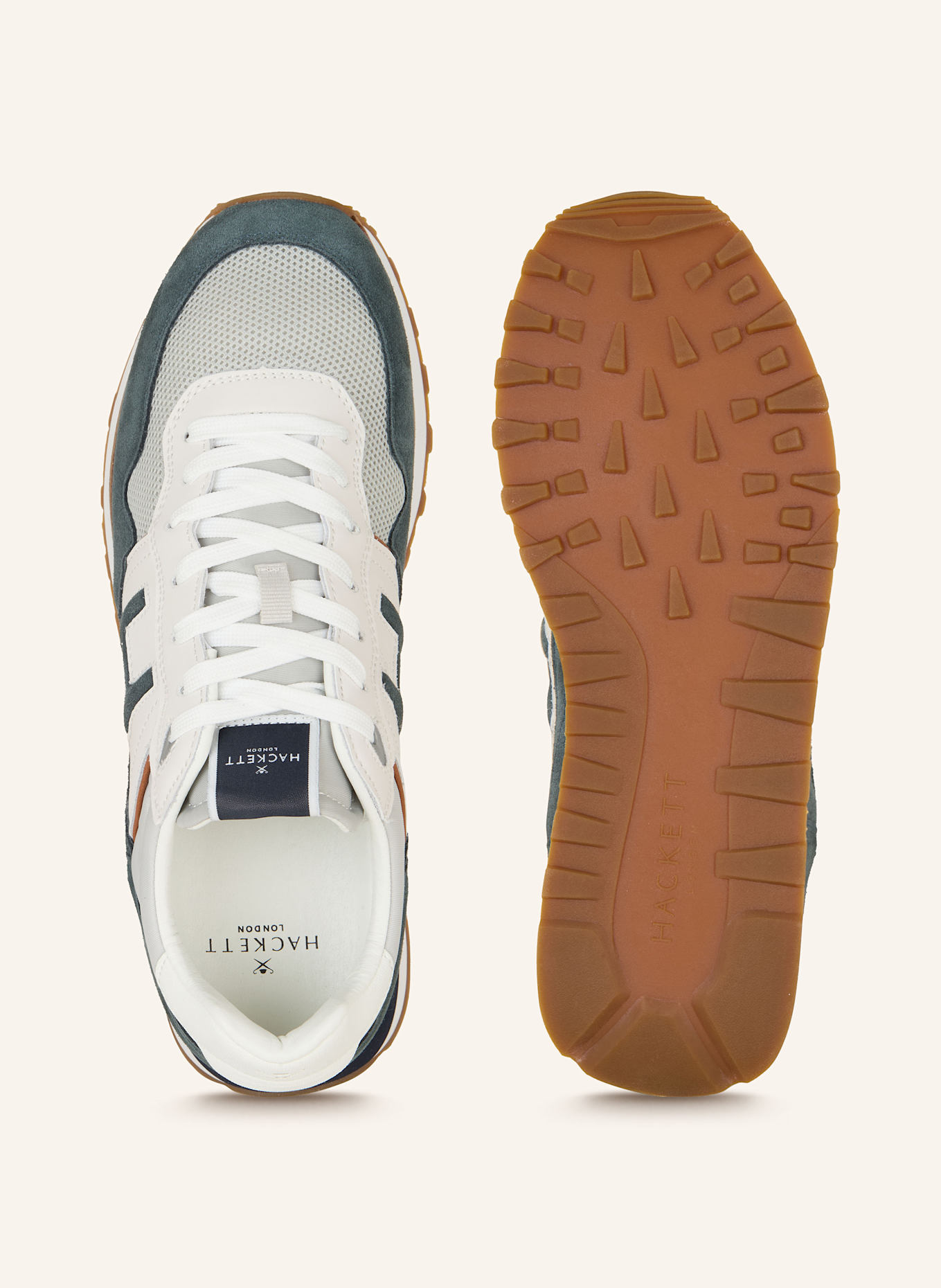 HACKETT LONDON Sneaker TELFOR SPORTY: WEISS/ HELLGRAU/ DUNKELGRAU