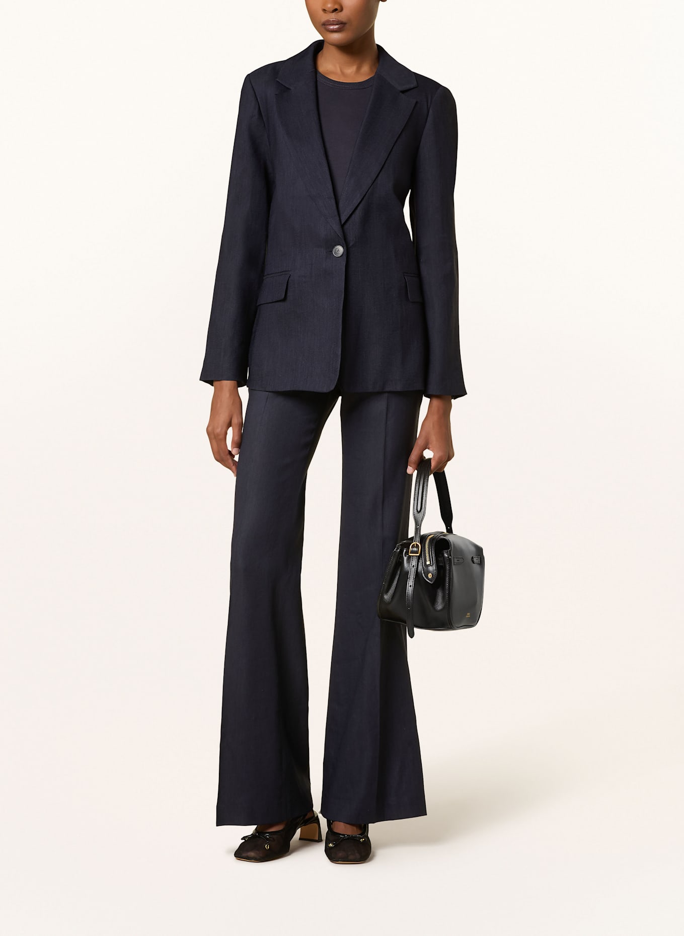JOSEPH Blazer MARTY with linen: DARK BLUE