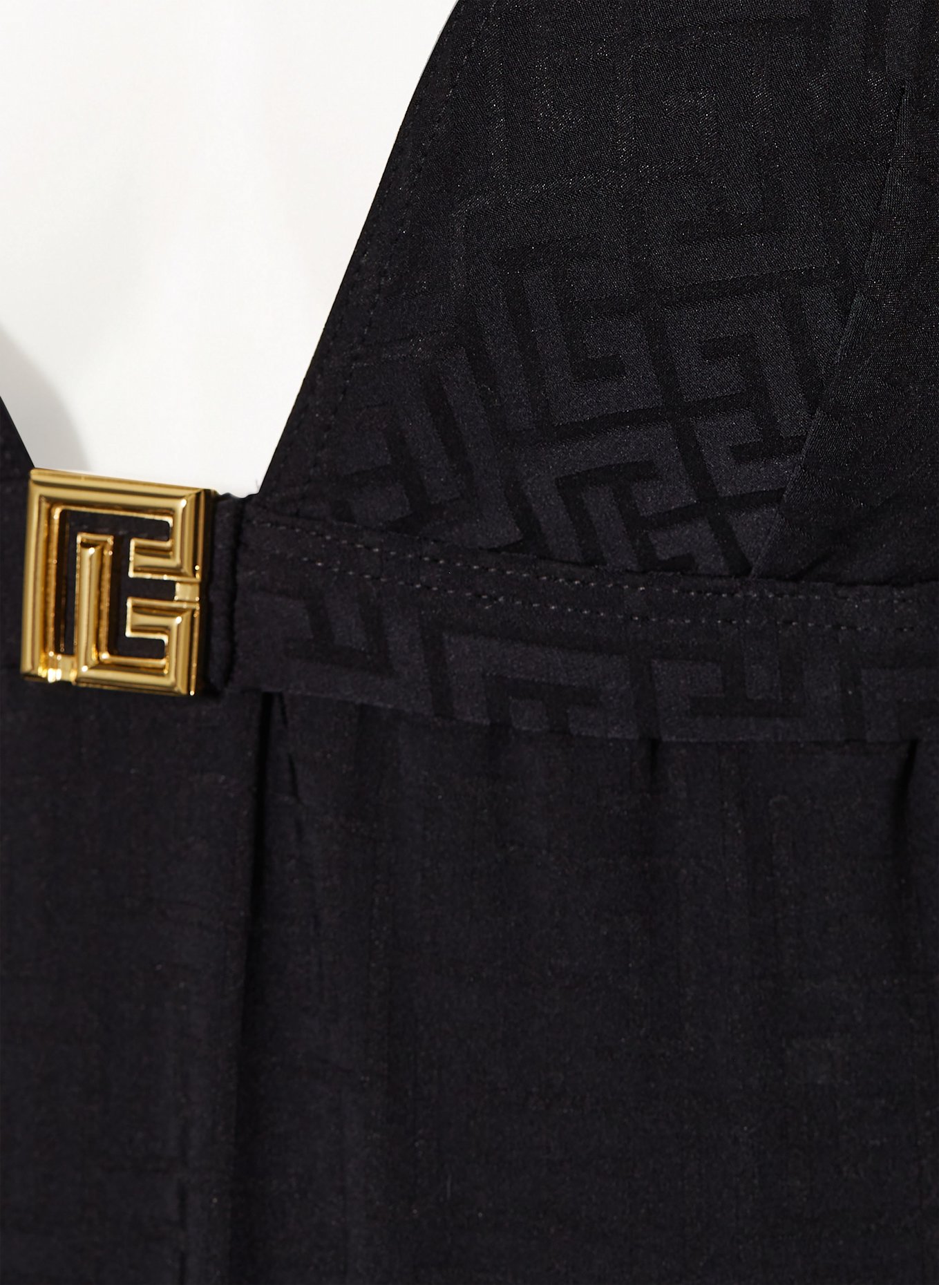 BALMAIN Maillot de bain dos nu MONOGRAMME: NOIR