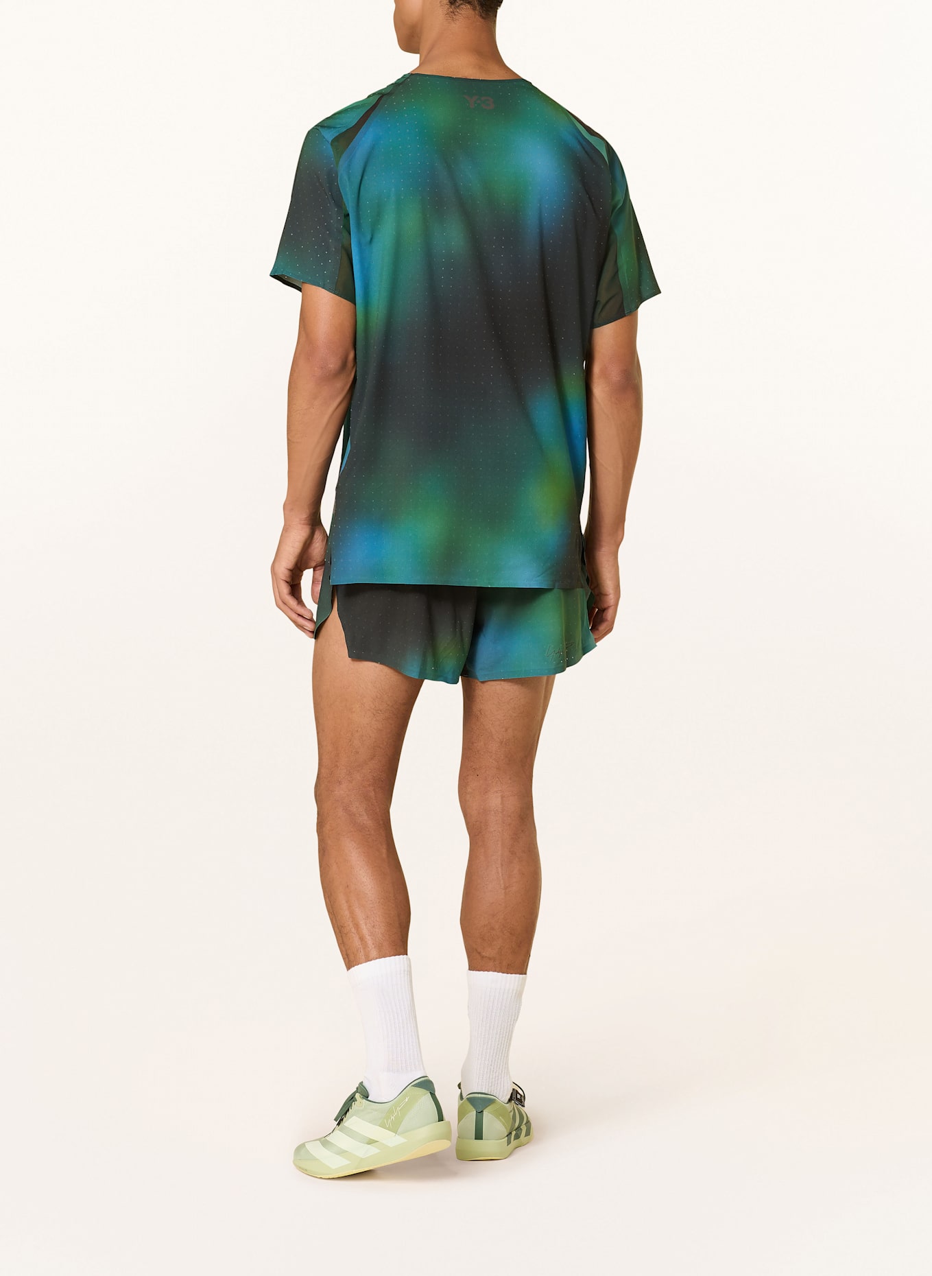 Y-3 Koszulka do biegania: CZARNY / ZIELONY / NIEBIESKI