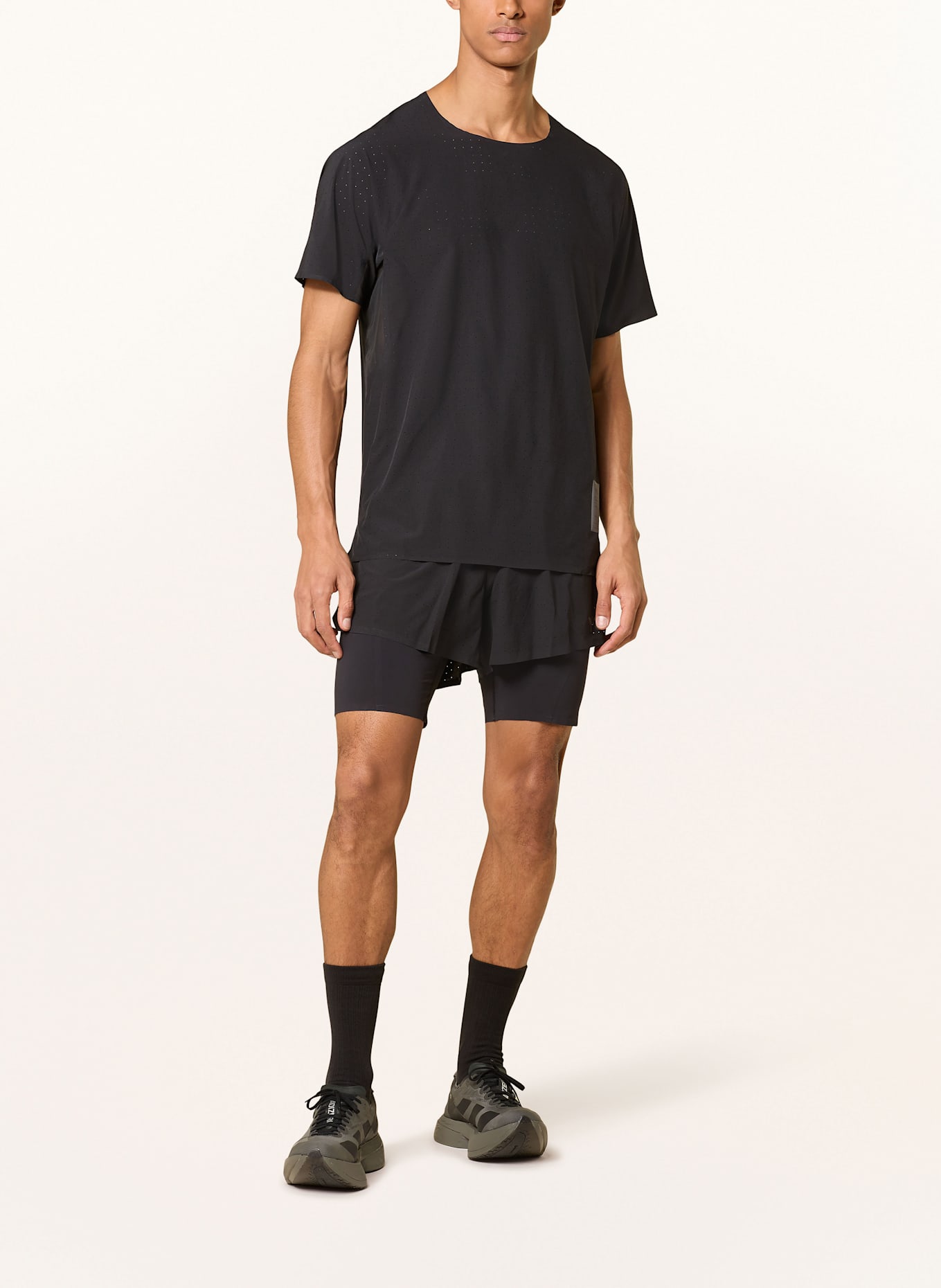 Y-3 Koszulka do biegania RUNNING: CZARNY