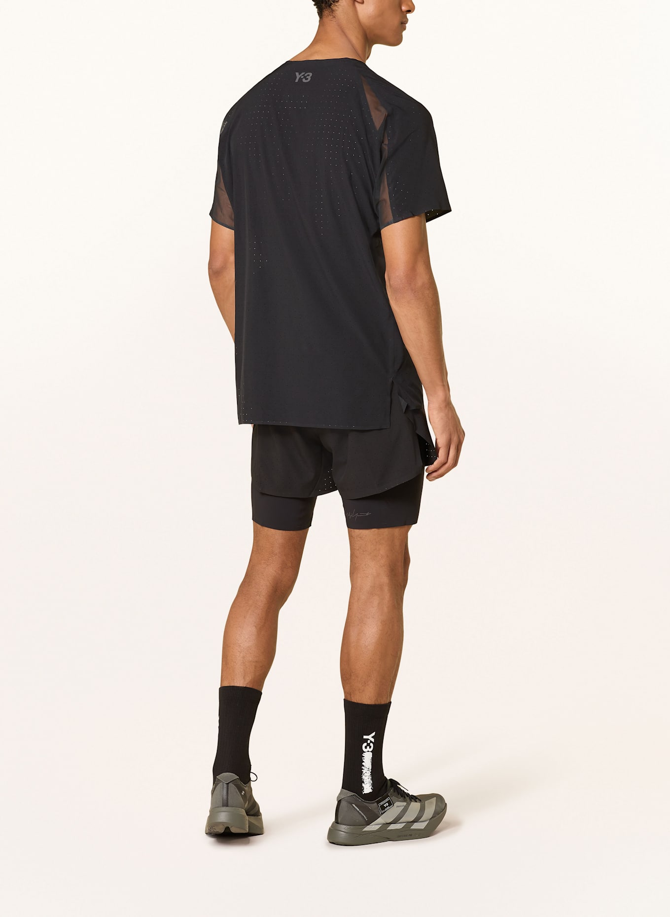 Y-3 Koszulka do biegania RUNNING: CZARNY