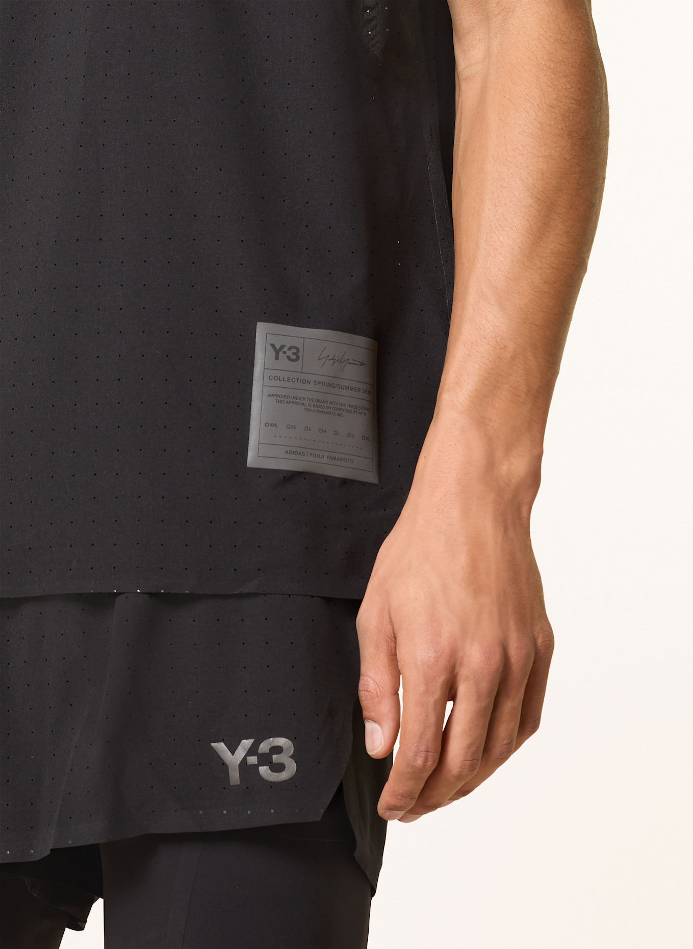 Y-3 Koszulka do biegania RUNNING: CZARNY