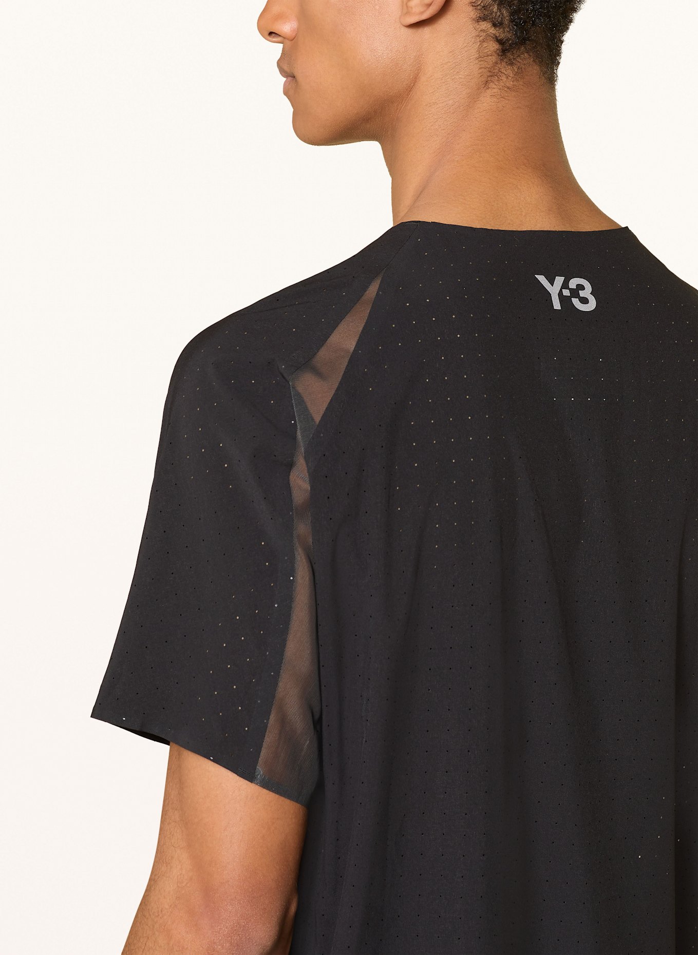 Y-3 Koszulka do biegania RUNNING: CZARNY