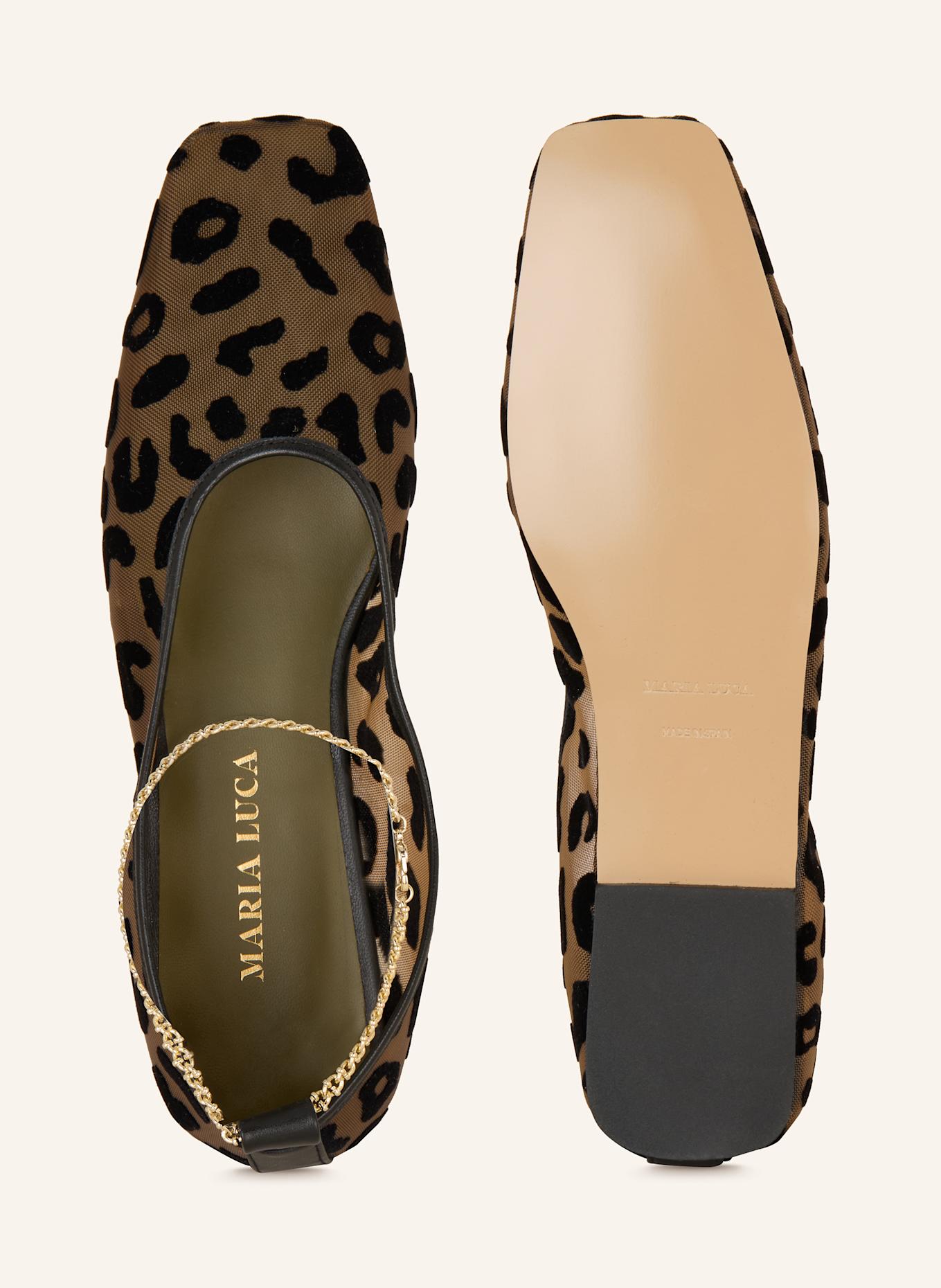 MARIA LUCA Ballerinas AUGUSTA: BEIGE / SCHWARZ