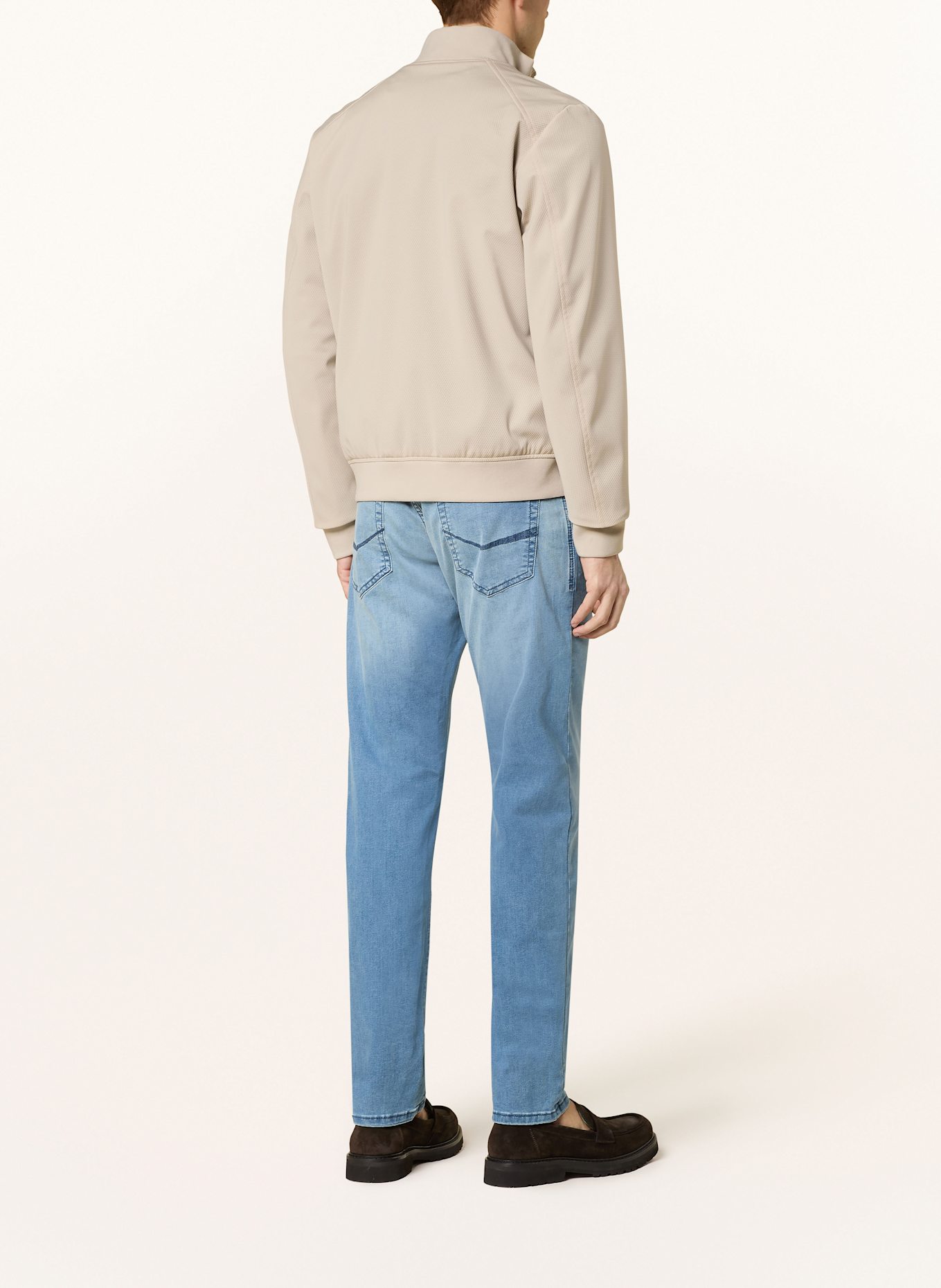 pierre cardin Jeans PC-LYON Tapered Fit: 6846 light blue used mustache