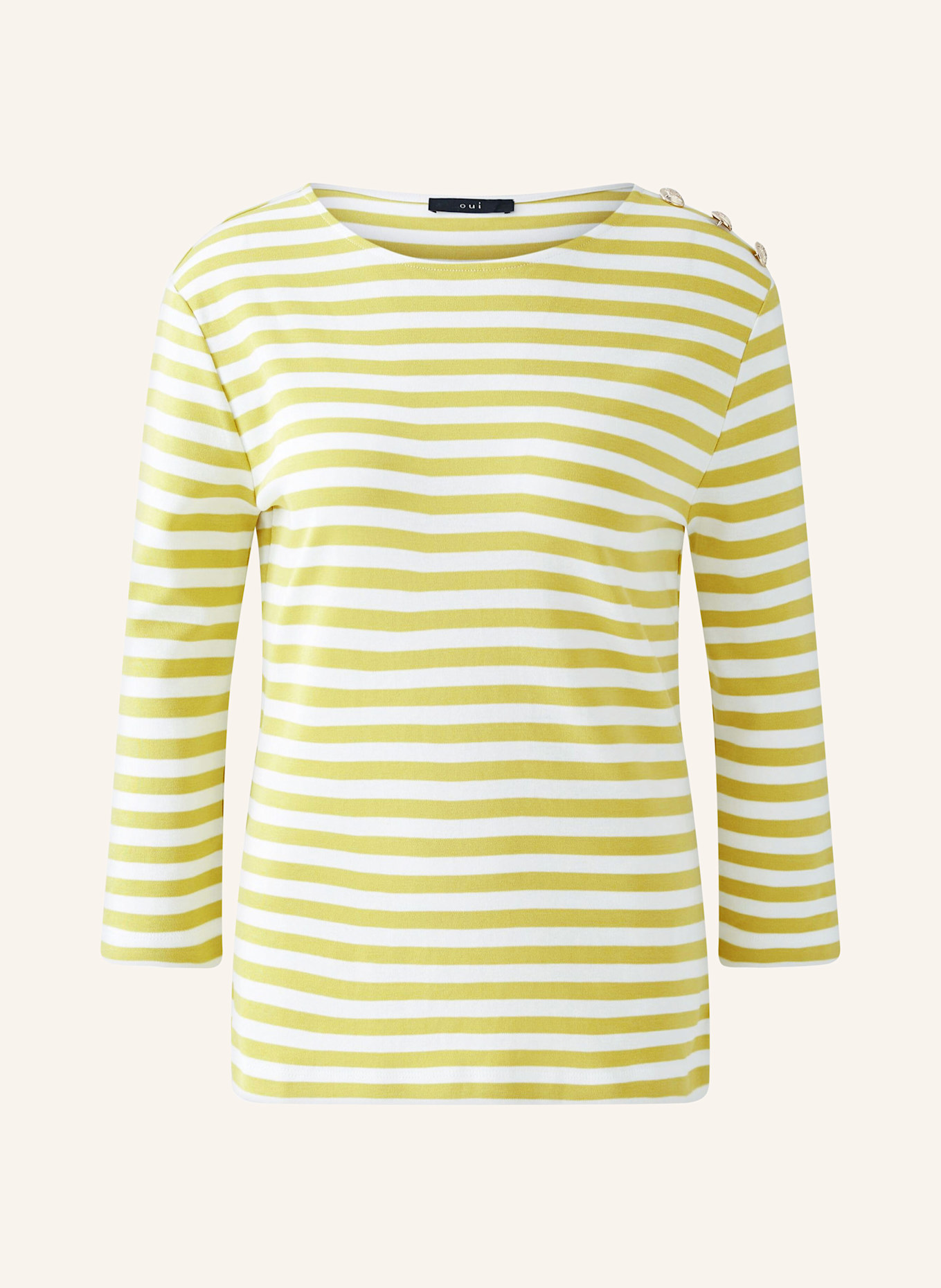 oui Longsleeve SUNALA: WEISS / GRÜN