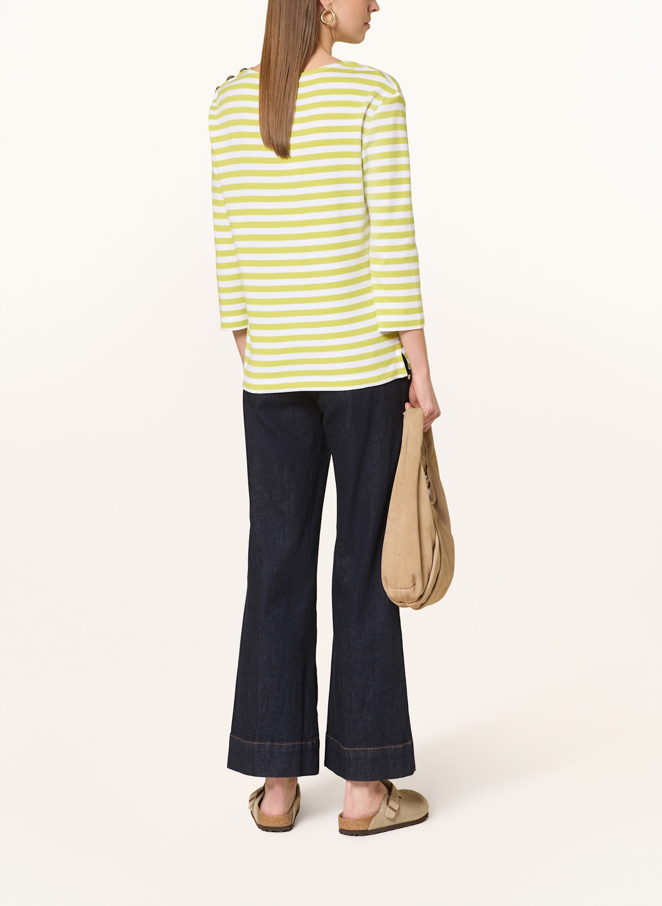 oui Longsleeve SUNALA: WEISS / GRÜN