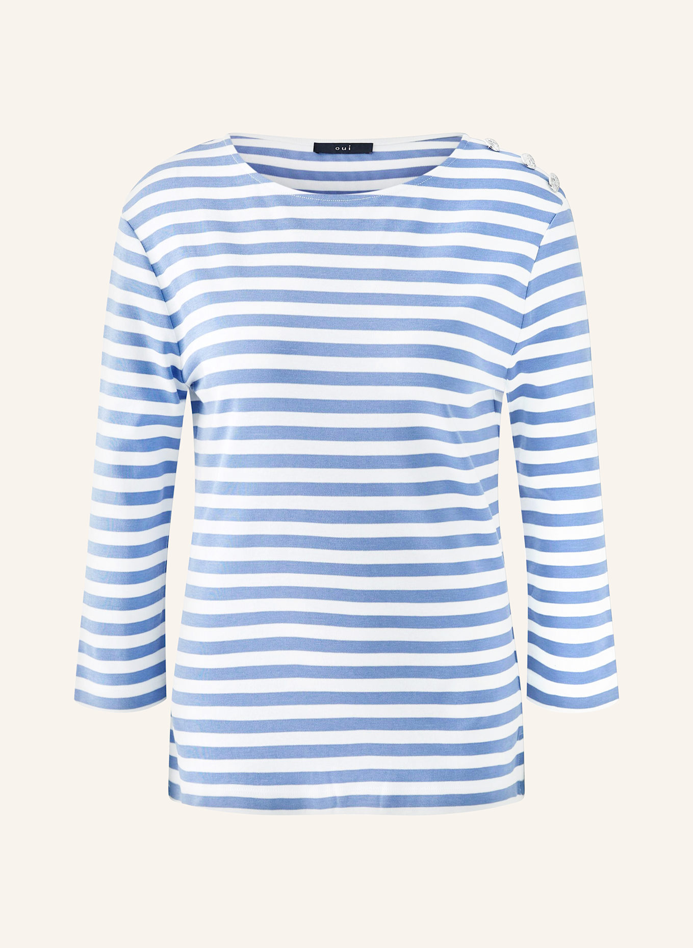 oui Longsleeve SUNALA: BLAU / WEISS