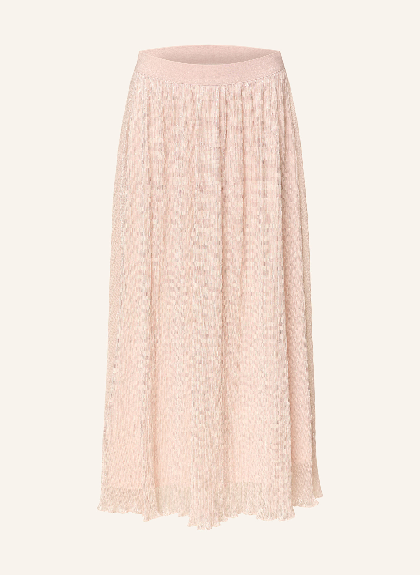 oui Plisseerock mit Glitzergarn: ROSÉGOLD