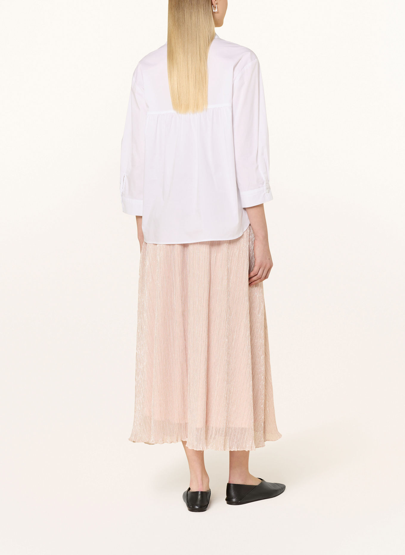 oui Plisseerock mit Glitzergarn: ROSÉGOLD