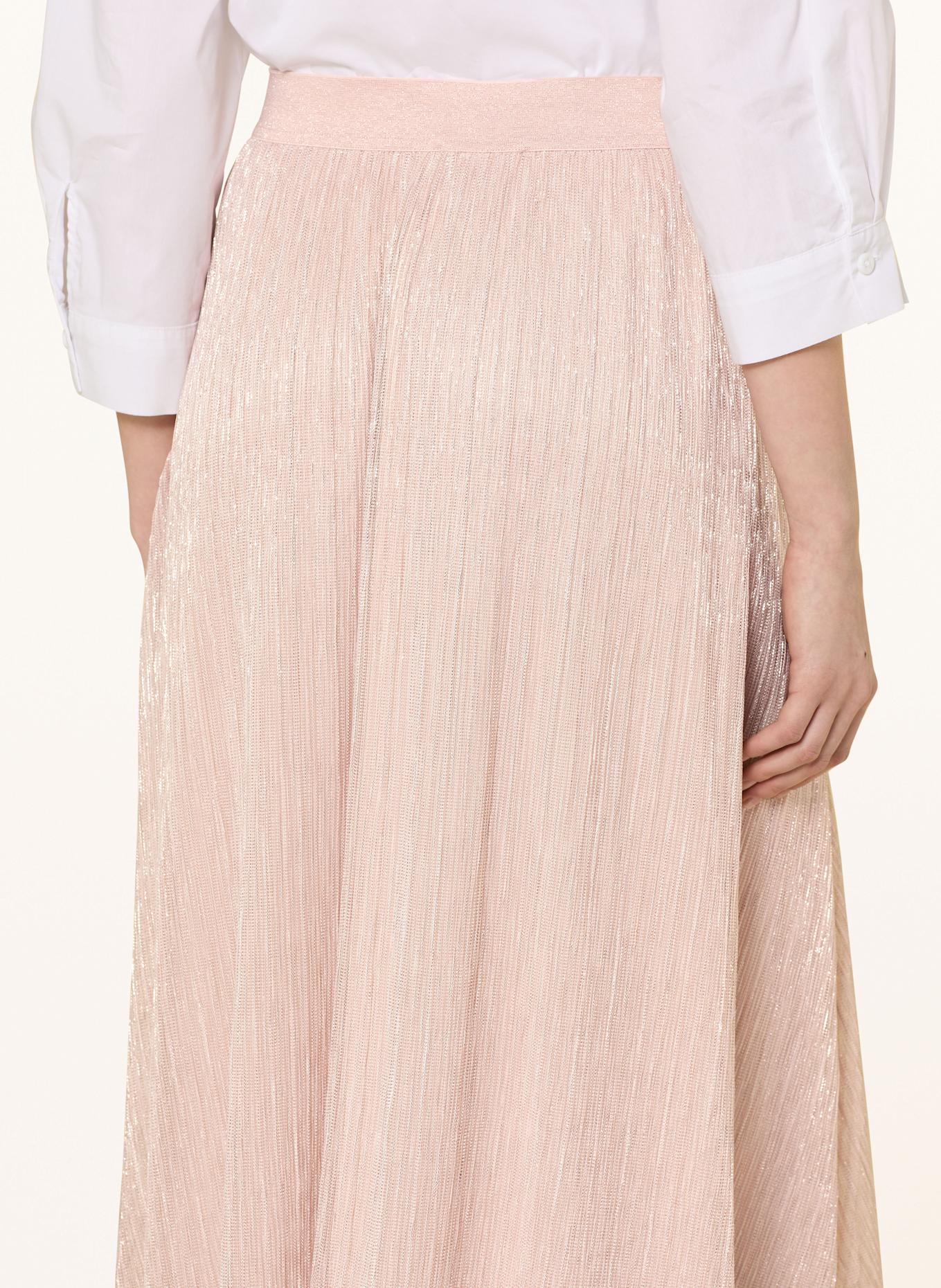 oui Plisseerock mit Glitzergarn: ROSÉGOLD