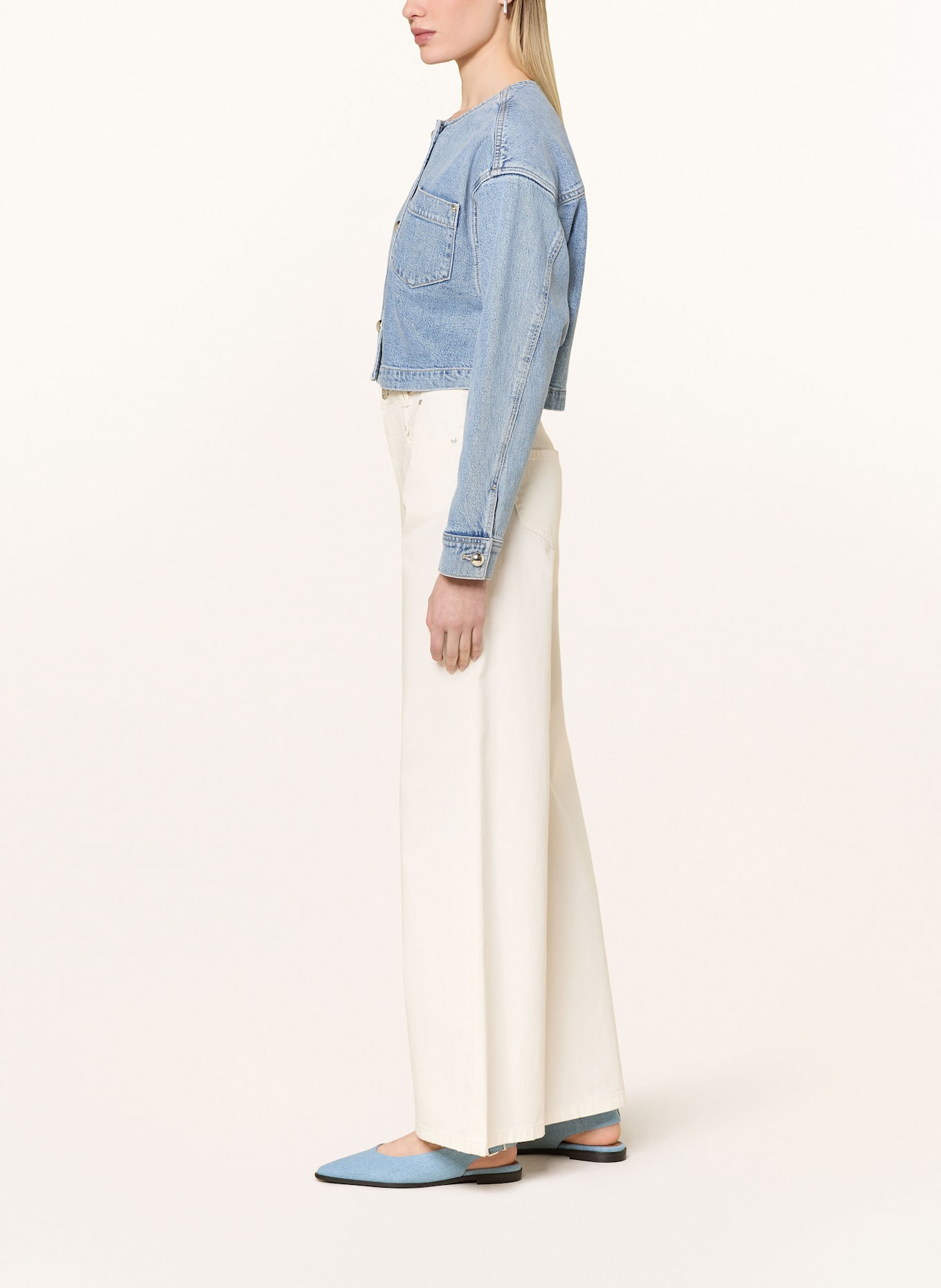 oui Wide Leg Jeans: 1030 PRISTINE