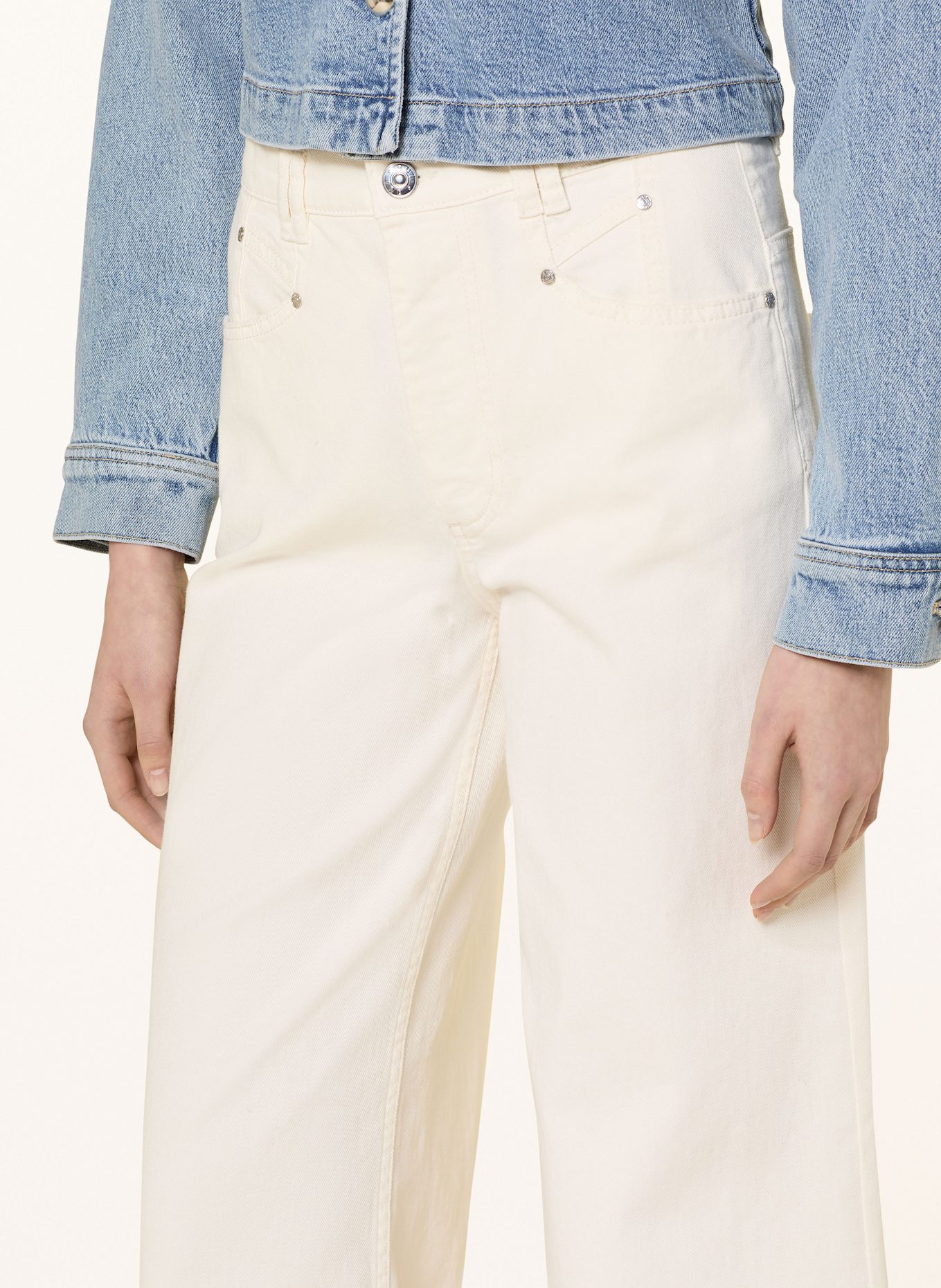 oui Wide Leg Jeans: 1030 PRISTINE