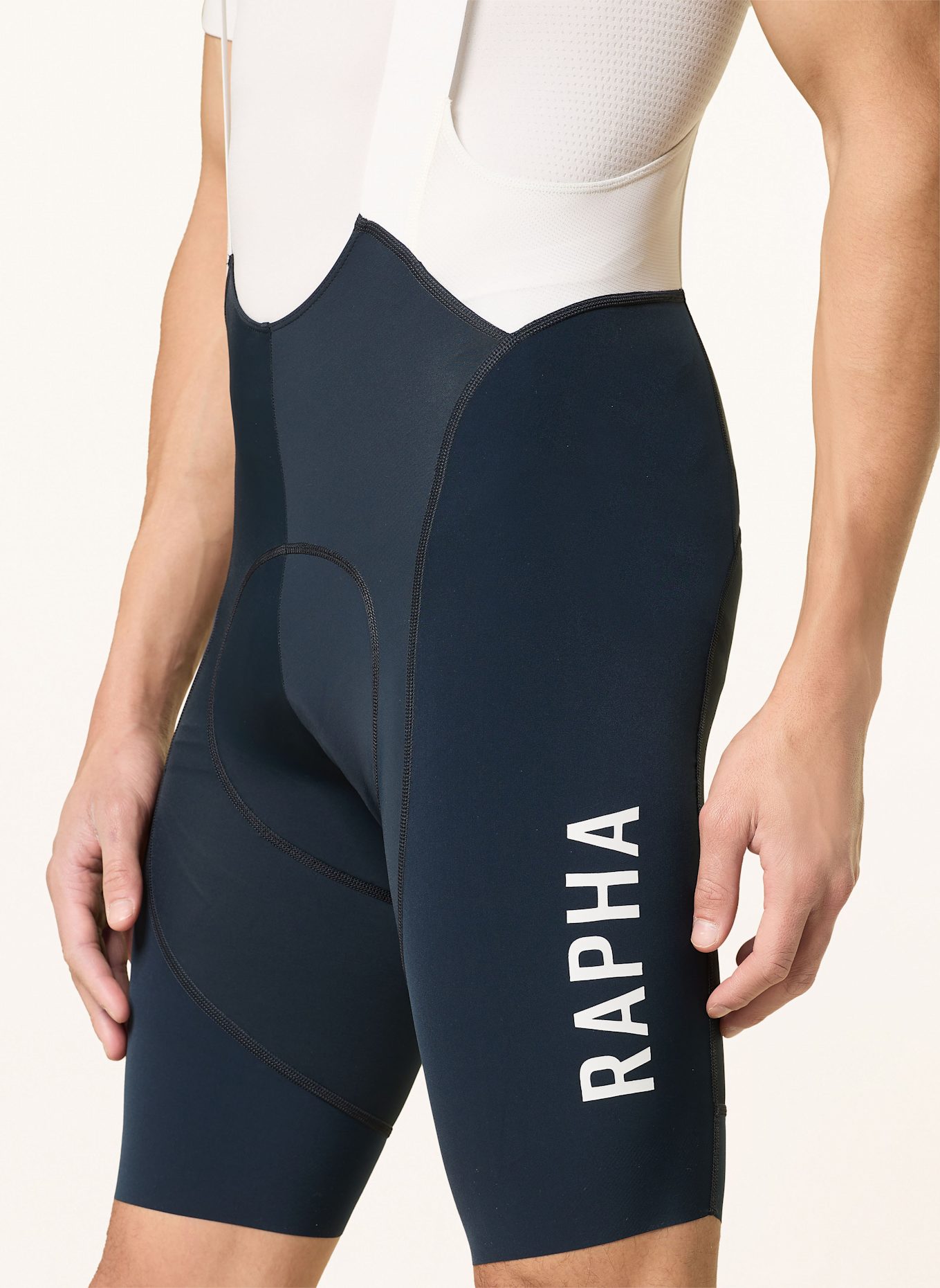 Rapha PRO TEAM BIB III cycling shorts with straps and padded insert: DARK BLUE / BLACK