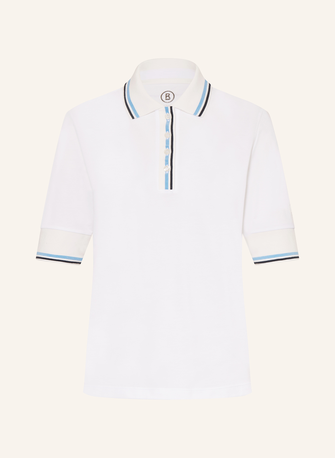BOGNER Piqué-Poloshirt ELENOR: WEISS