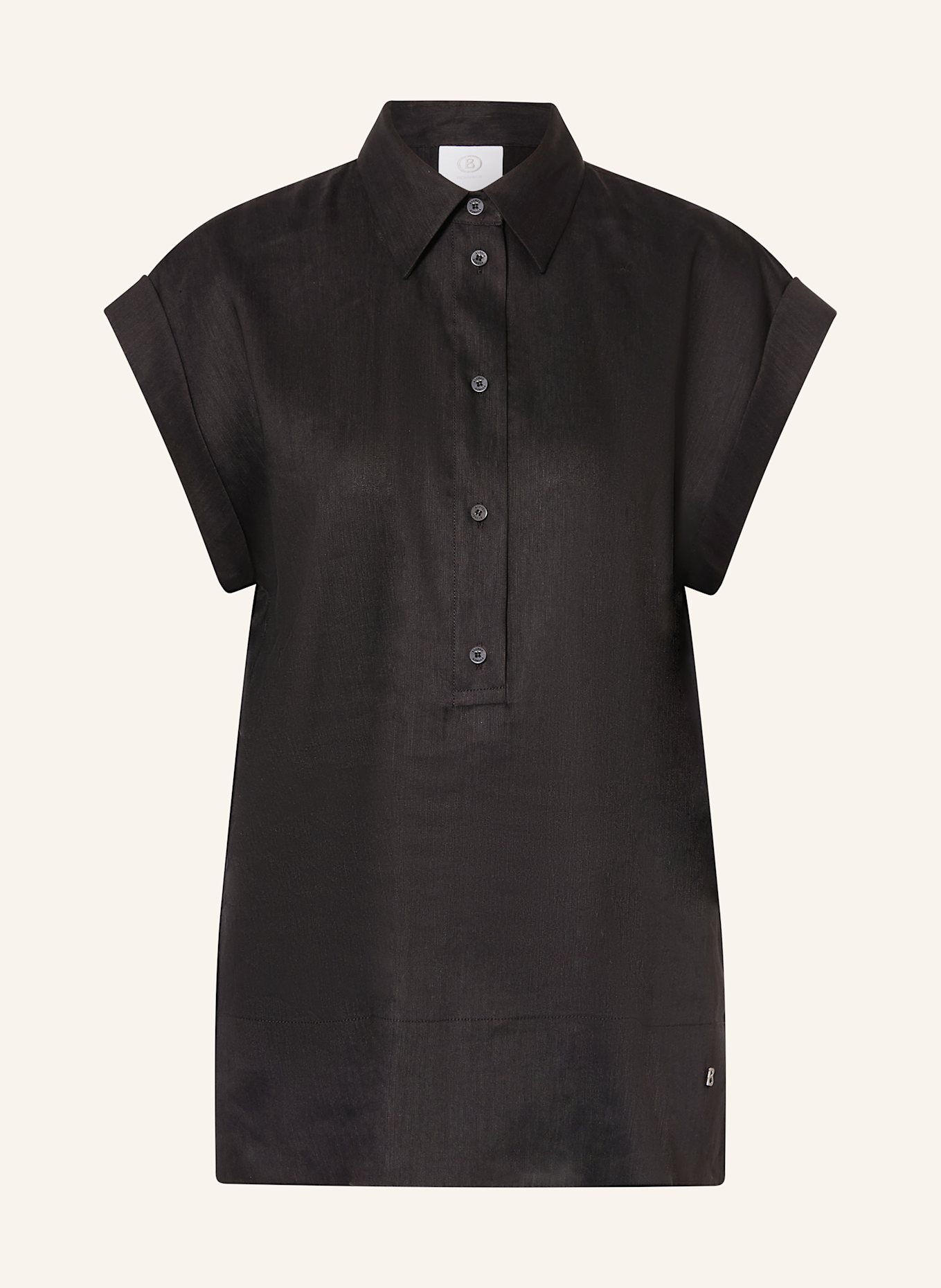 BOGNER Blusenshirt ROSALIE mit Leinen: SCHWARZ