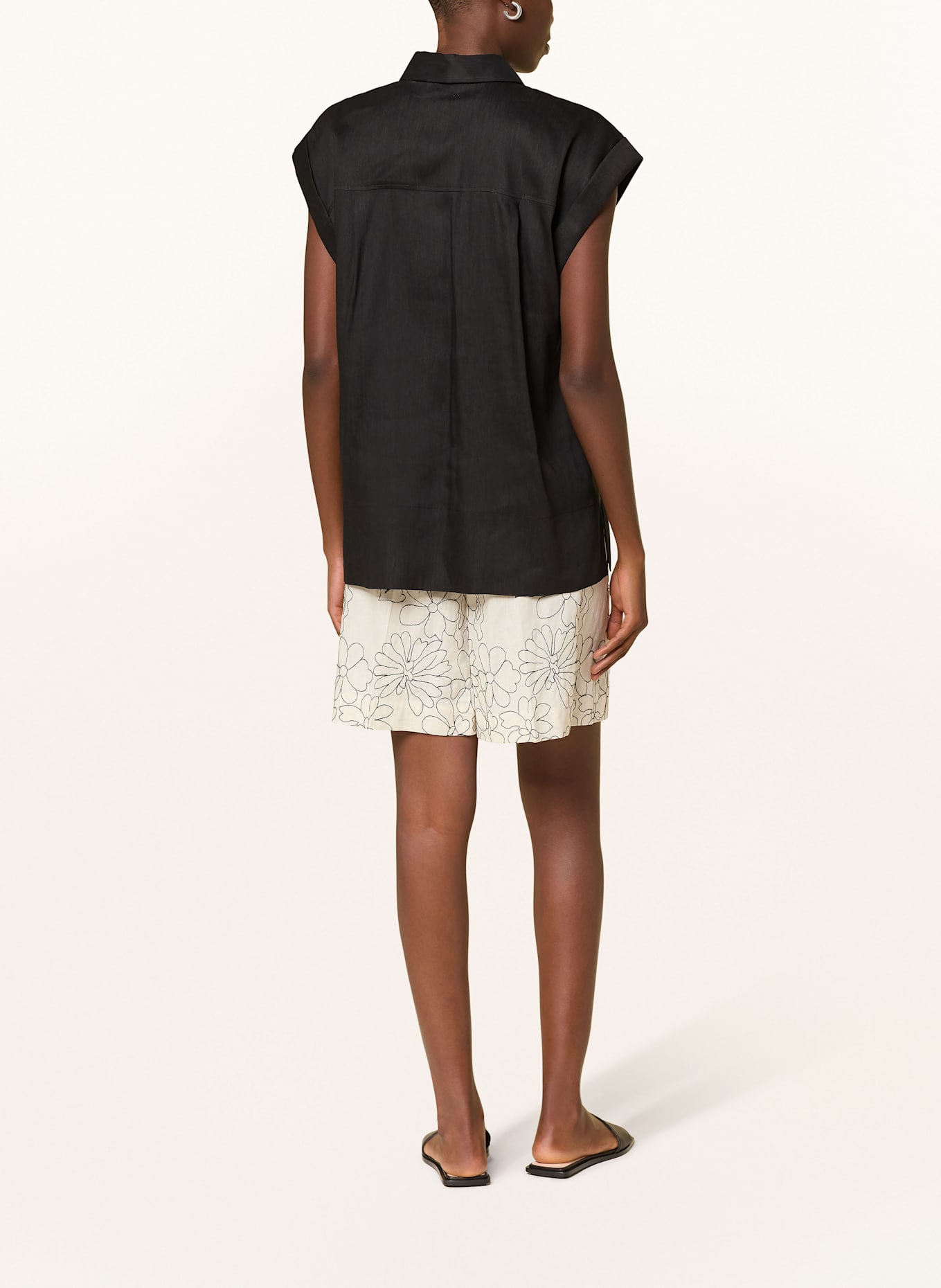 BOGNER Blusenshirt ROSALIE mit Leinen: SCHWARZ