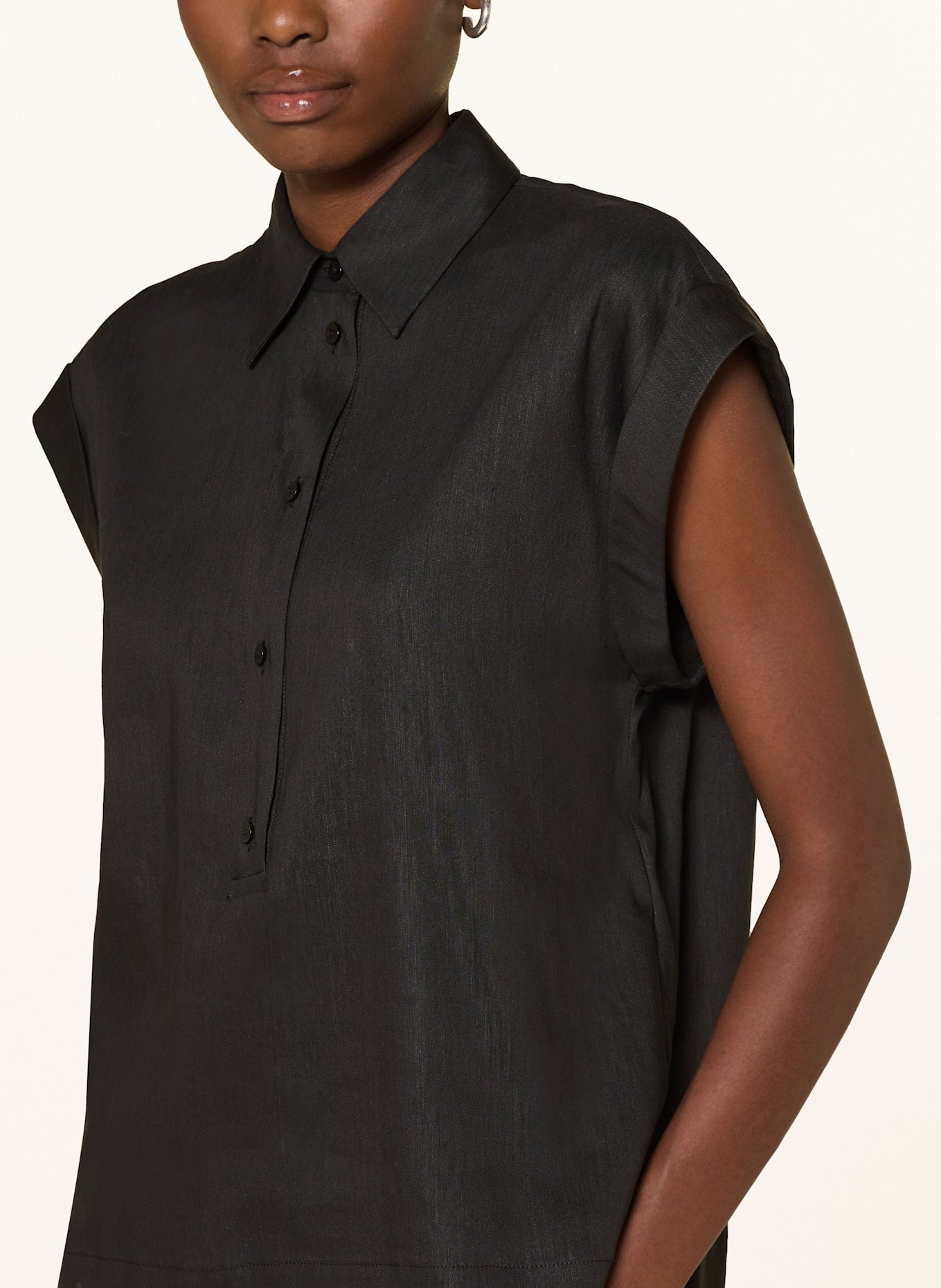 BOGNER Blusenshirt ROSALIE mit Leinen: SCHWARZ